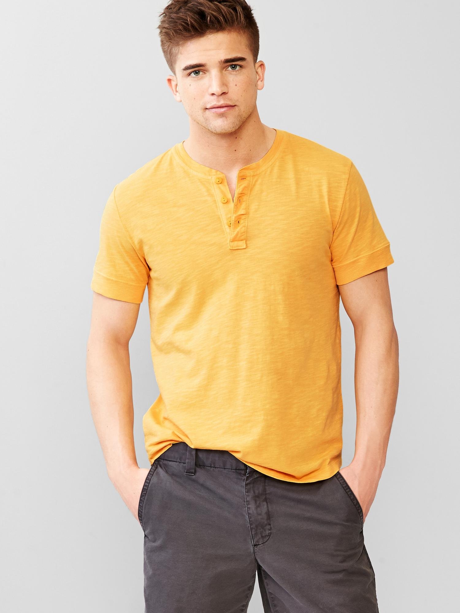 Lived-in solid henley t-shirt product image