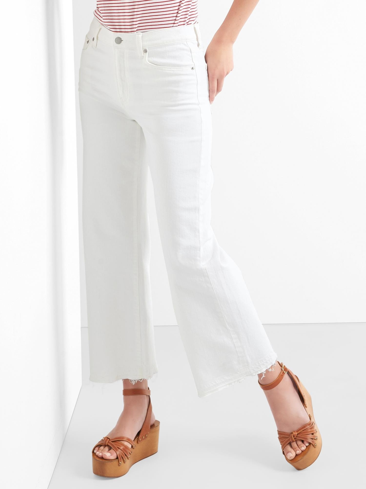 Yüksek bel geniş paçalı jean pantolon product image