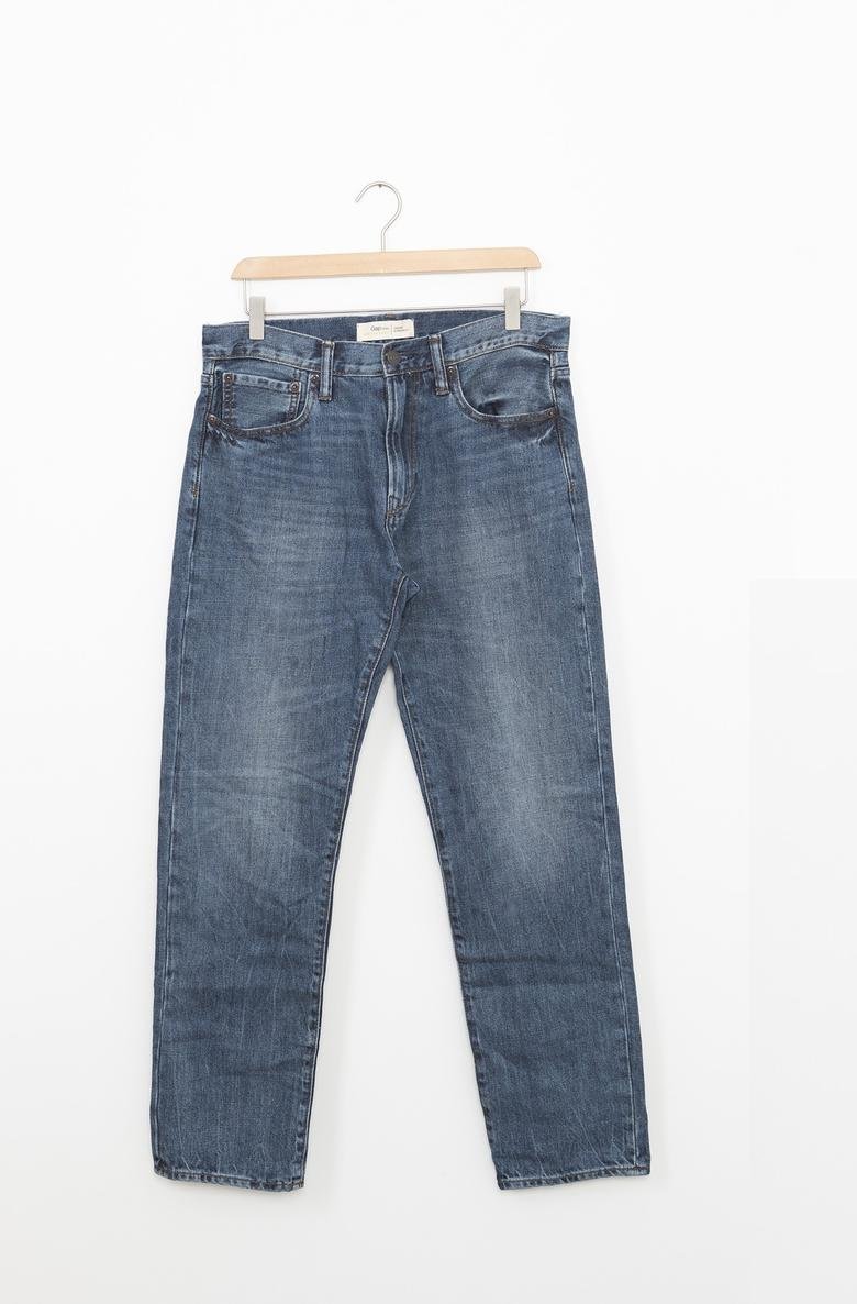  Vintage Yıkamalı Straight Jean Pantolon
