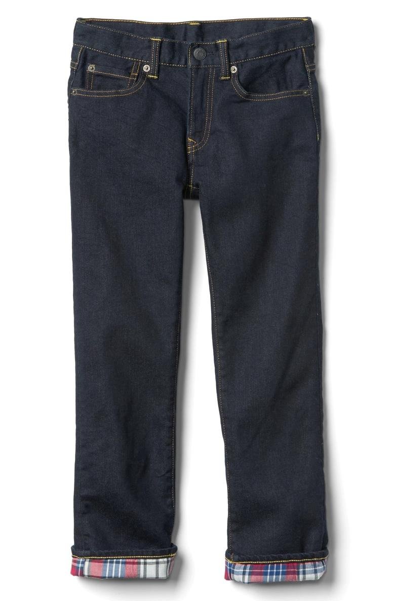  Ekose astarlı streç jean pantolon