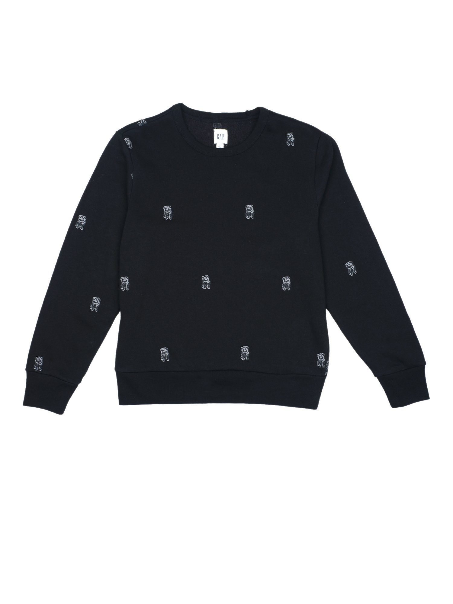 Desenli sıfır yaka polar sweatshirt product image