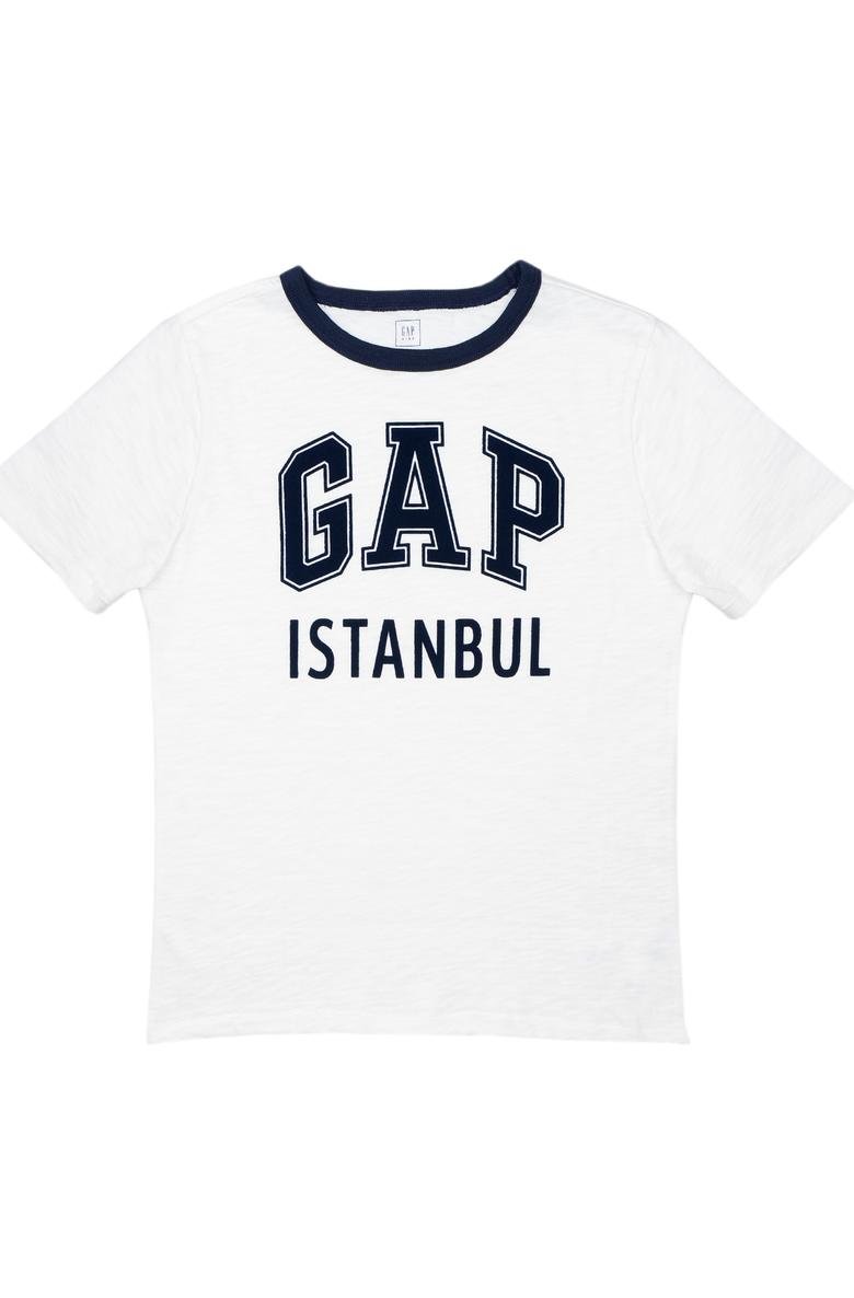  Logolu İstanbul kısa kollu t-shirt