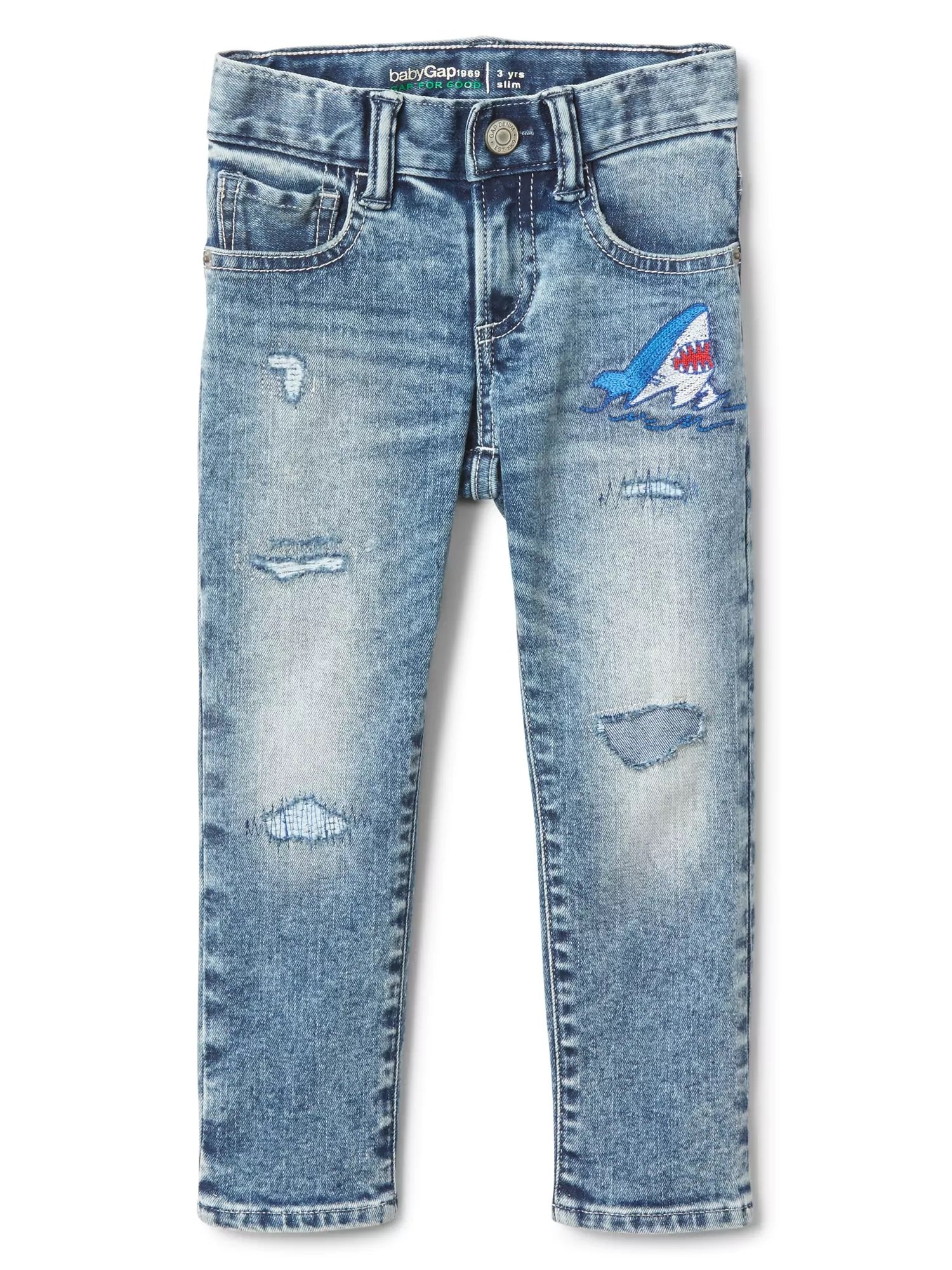 Gap for Good Slim Fit Fantastiflex köpek balığı detaylı jean pantolon product image