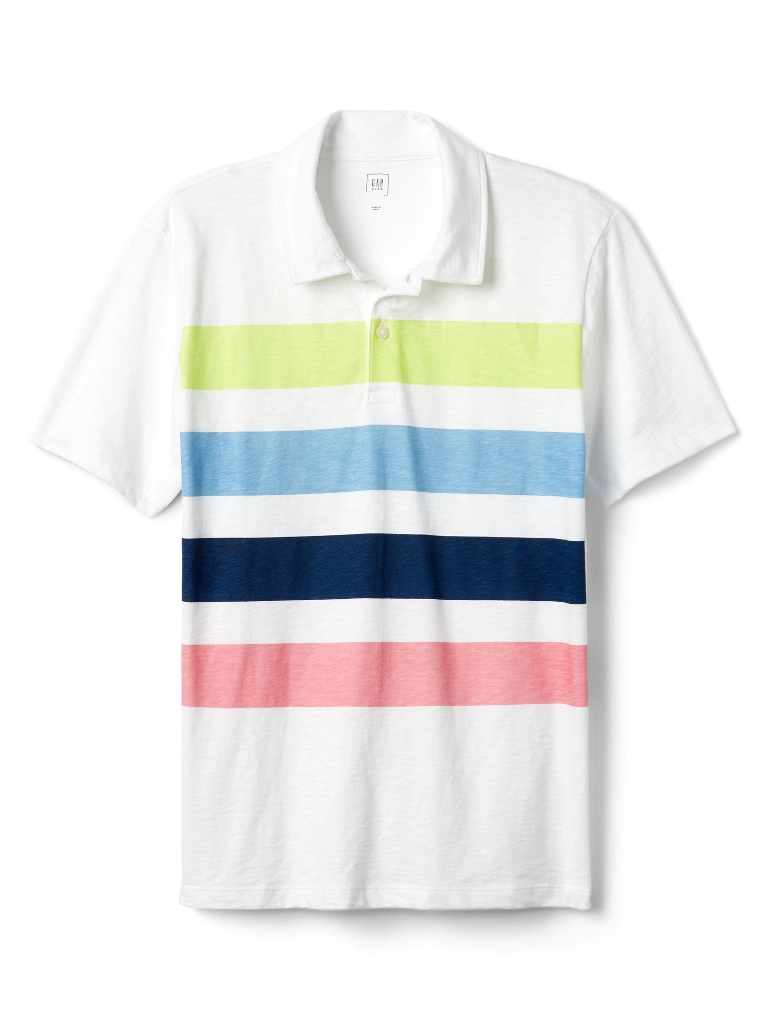 Çizgili kısa kollu polo t-shirt product image