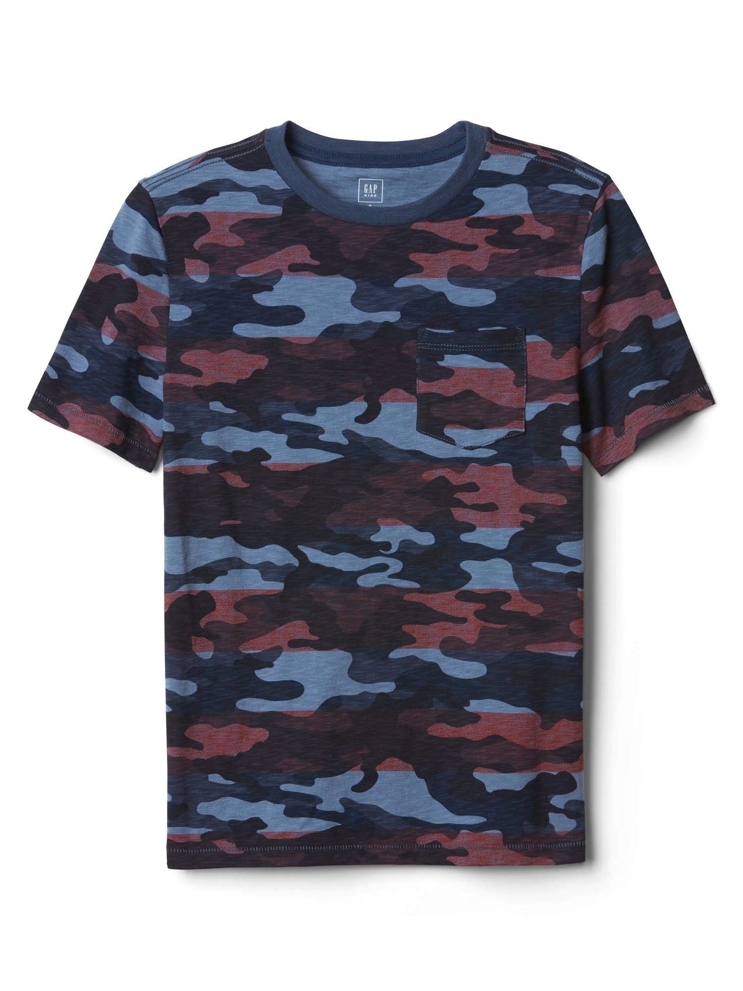 Kamuflaj desenli sıfır yaka t-shirt product image