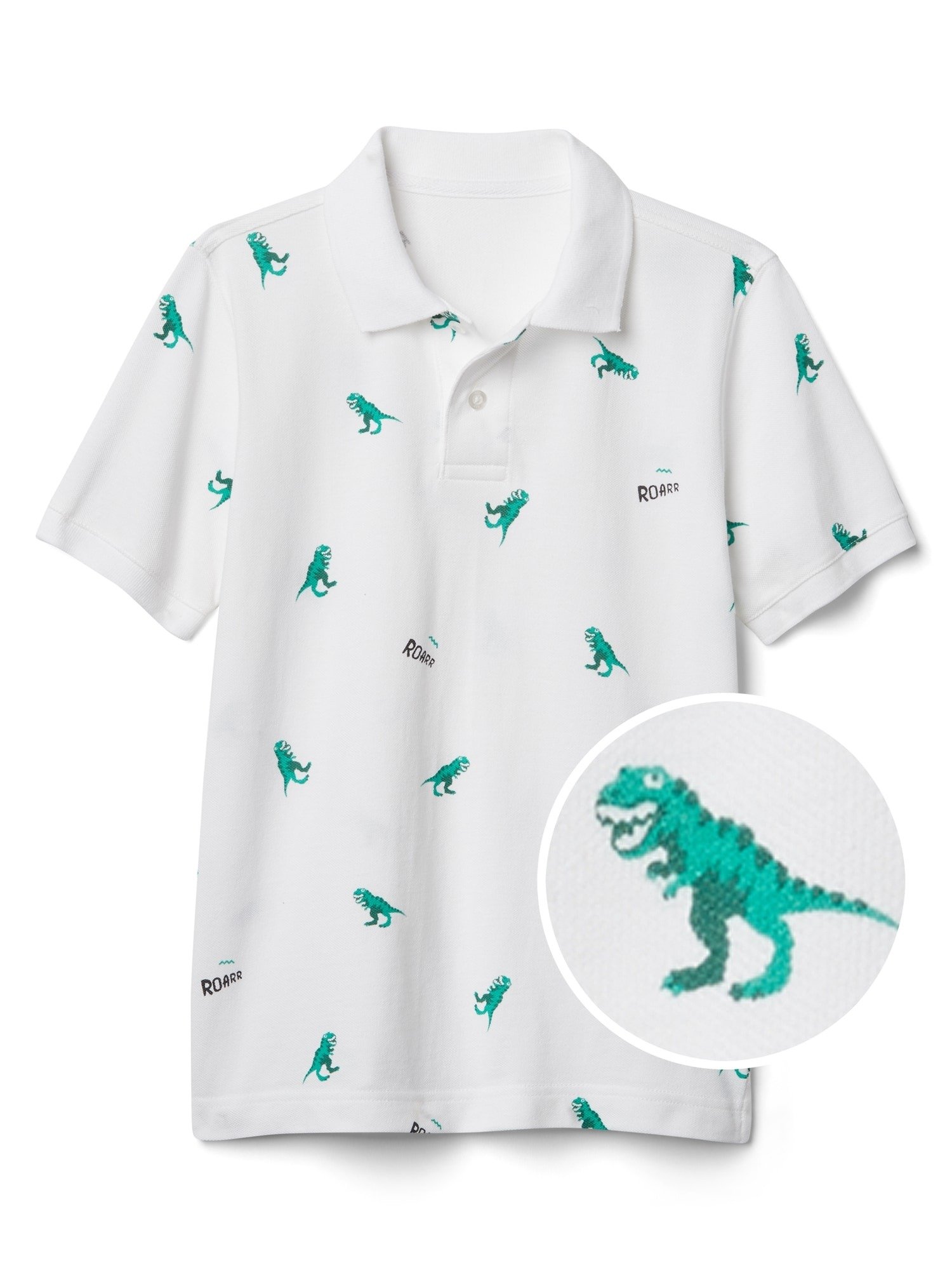 Dinozor desenli polo t-shirt product image