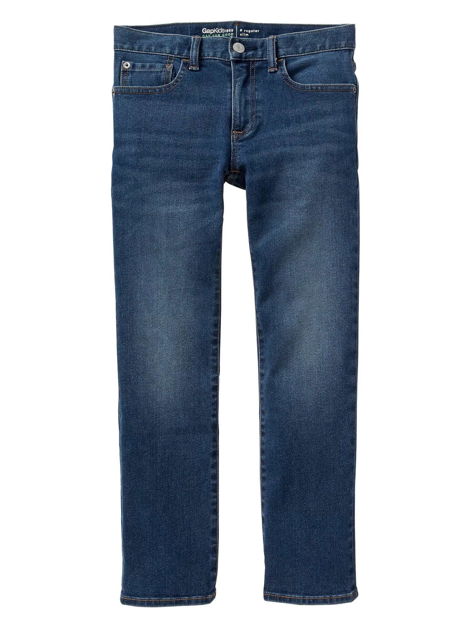 Slim orta mavi yıkamalı jean pantolon product image