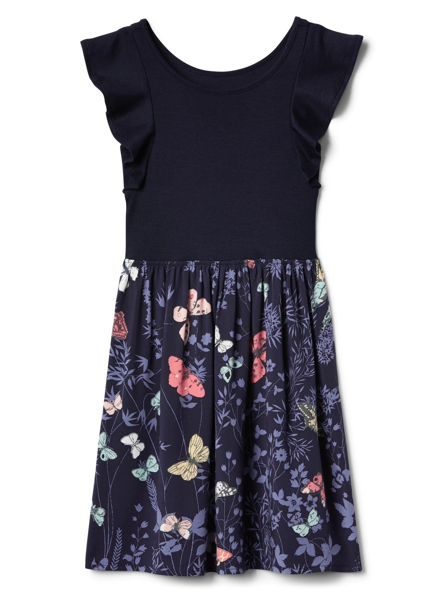 Fırfır kollu çiçek desenli elbise product image