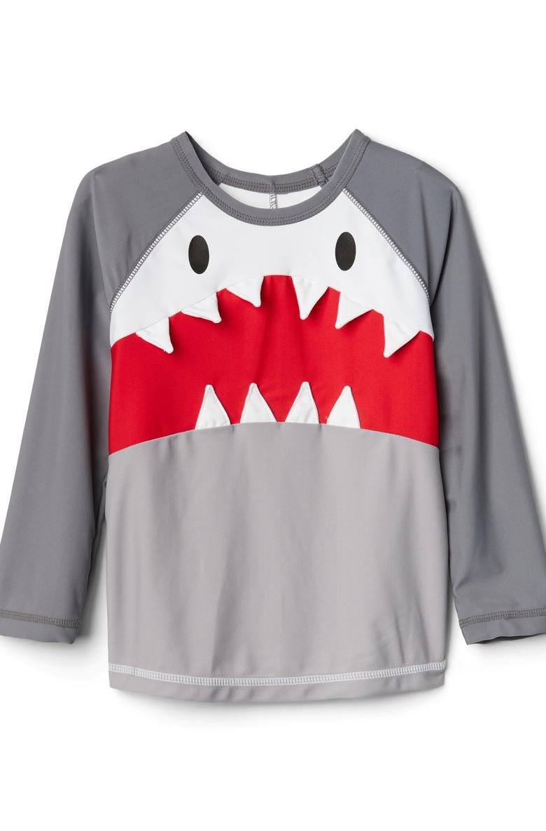  Köpek balığı desenli rashguard mayo t-shirt