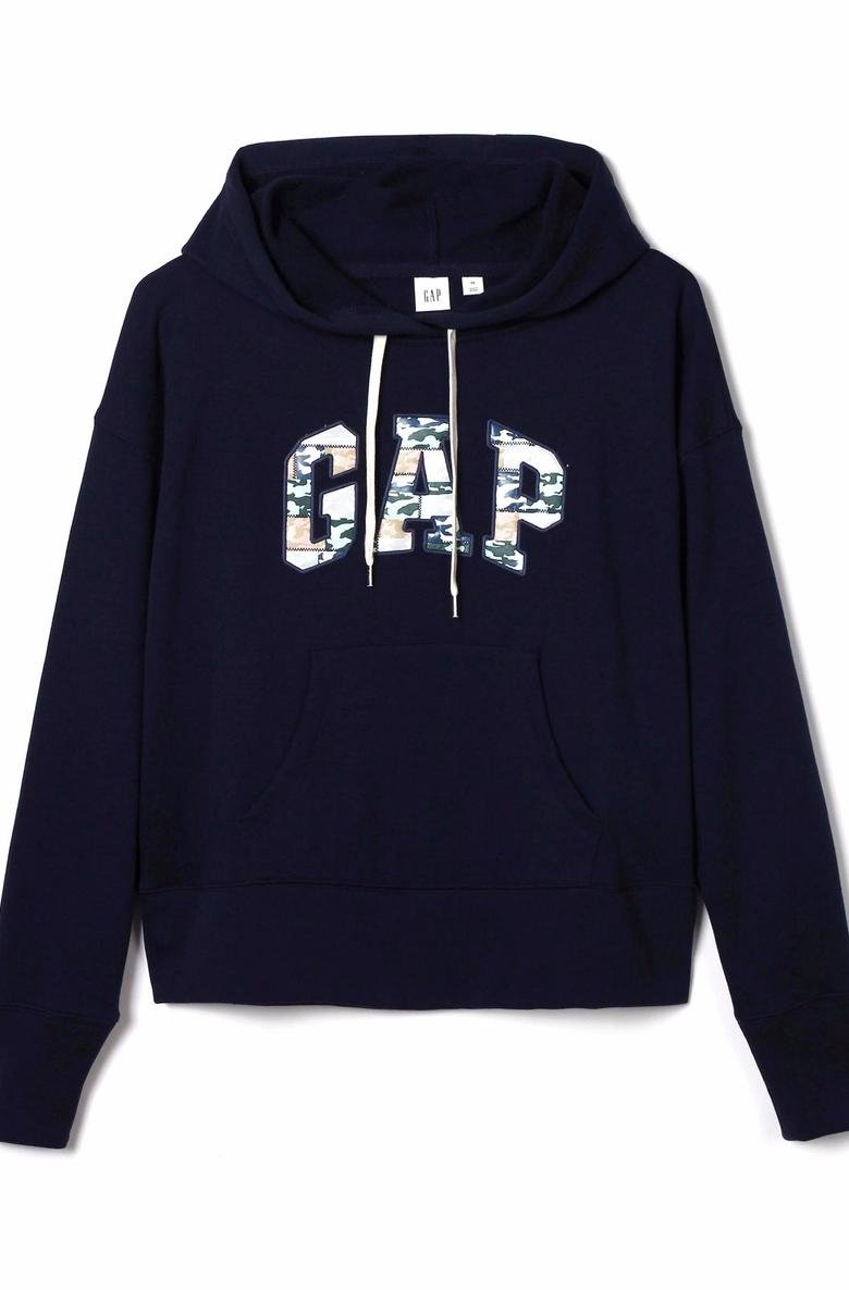  Kamuflaj Gap Logo Kapüşonlu Sweatshirt