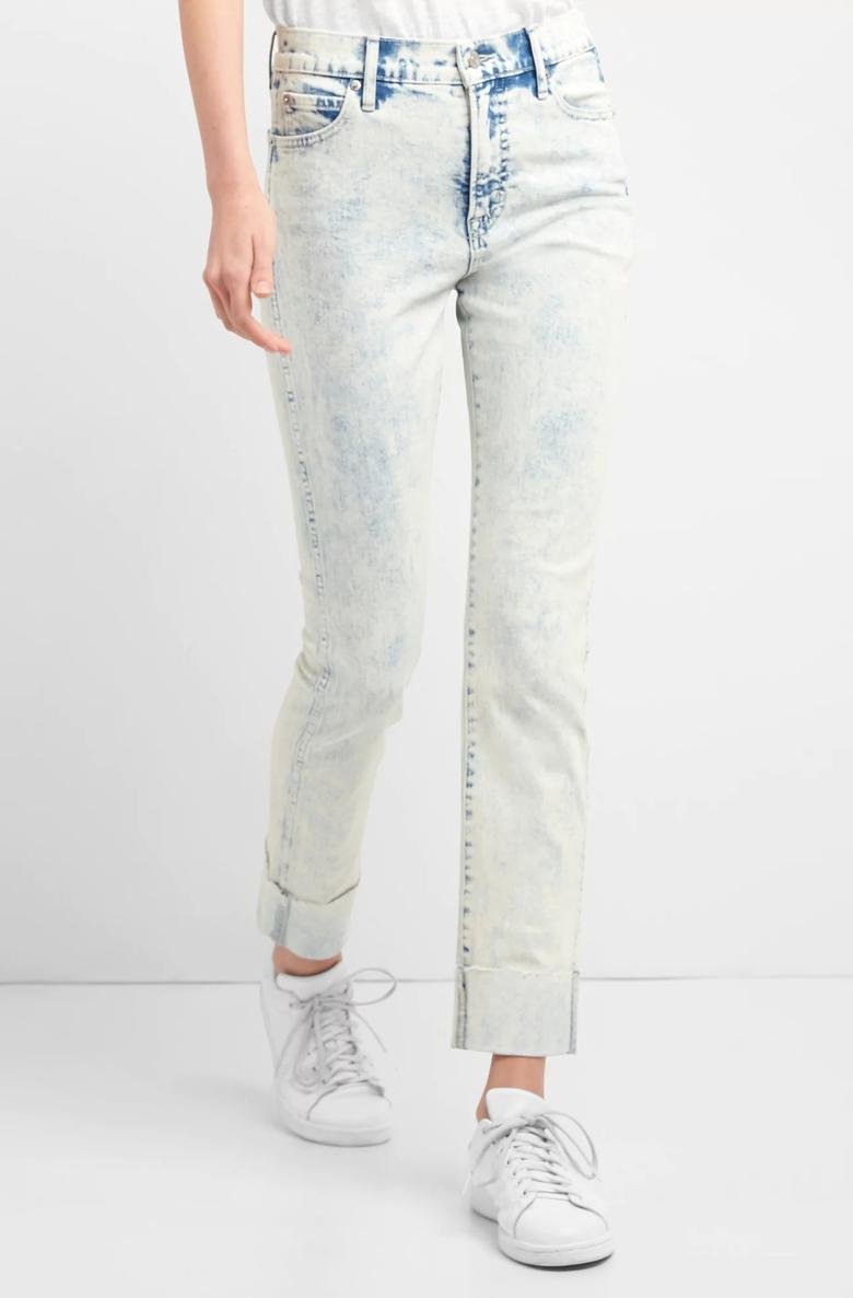  Washwell yüksek belli slim straight jean pantolon