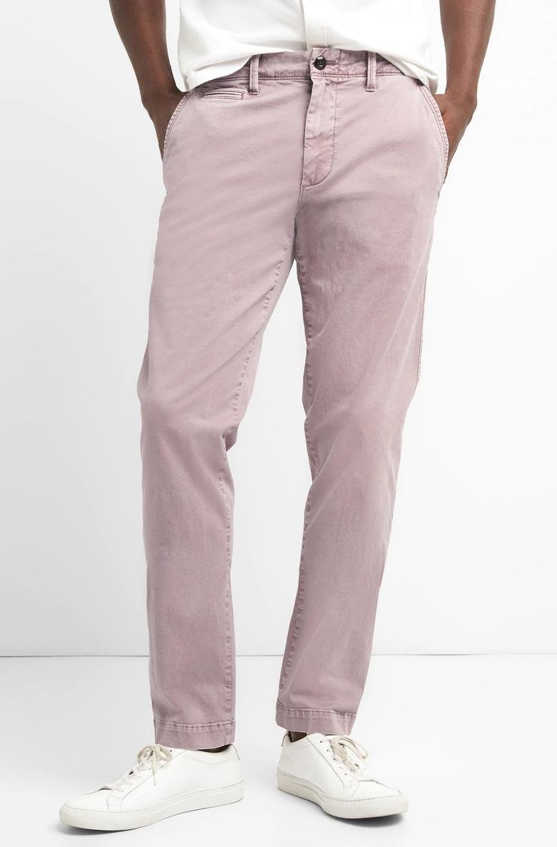  Vintage Yıkamalı Slim Fit Khaki Pantolon