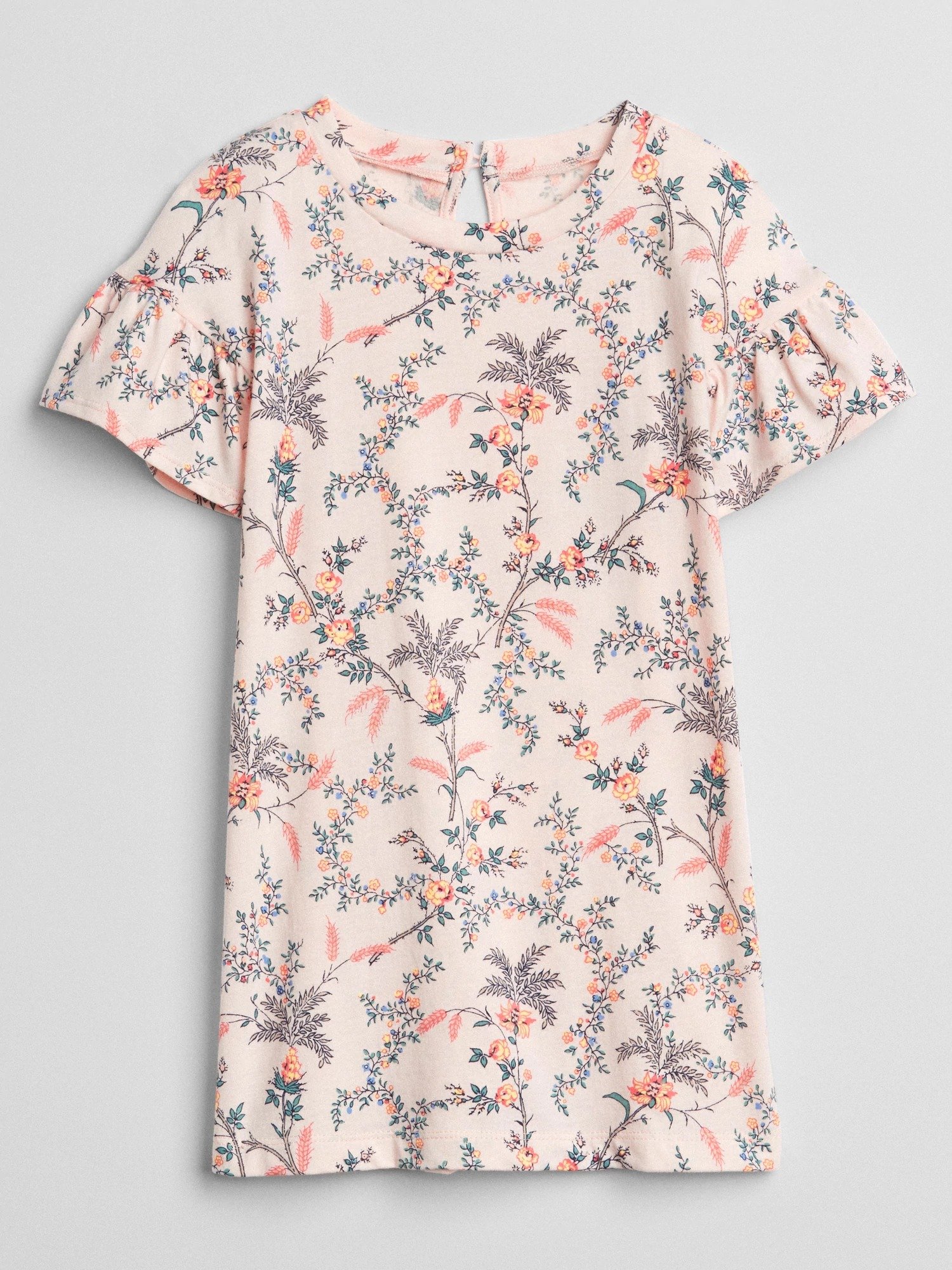 Desenli Fırfır Kollu Elbise product image