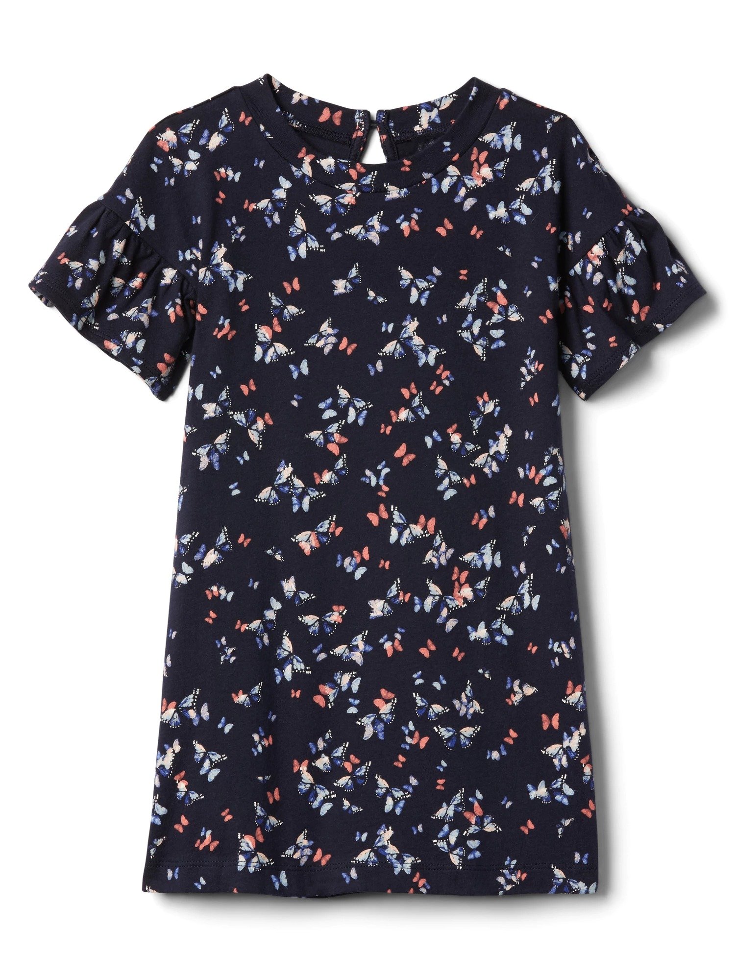 Desenli Fırfır Kollu Elbise product image