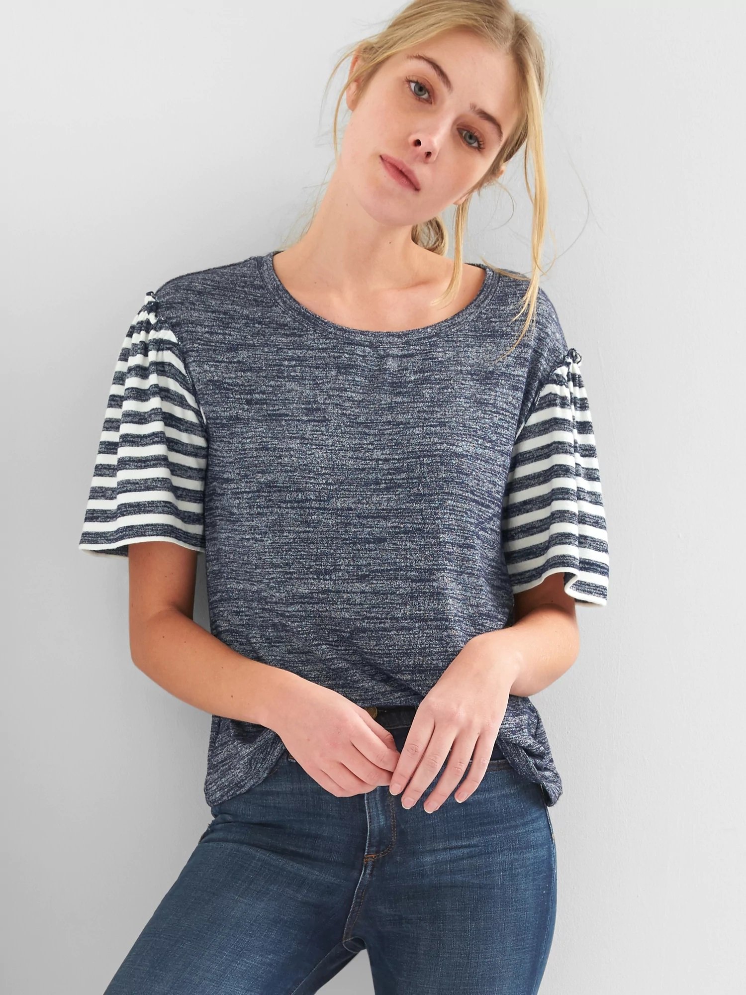 Softspun çizgili kısa kollu t-shirt product image