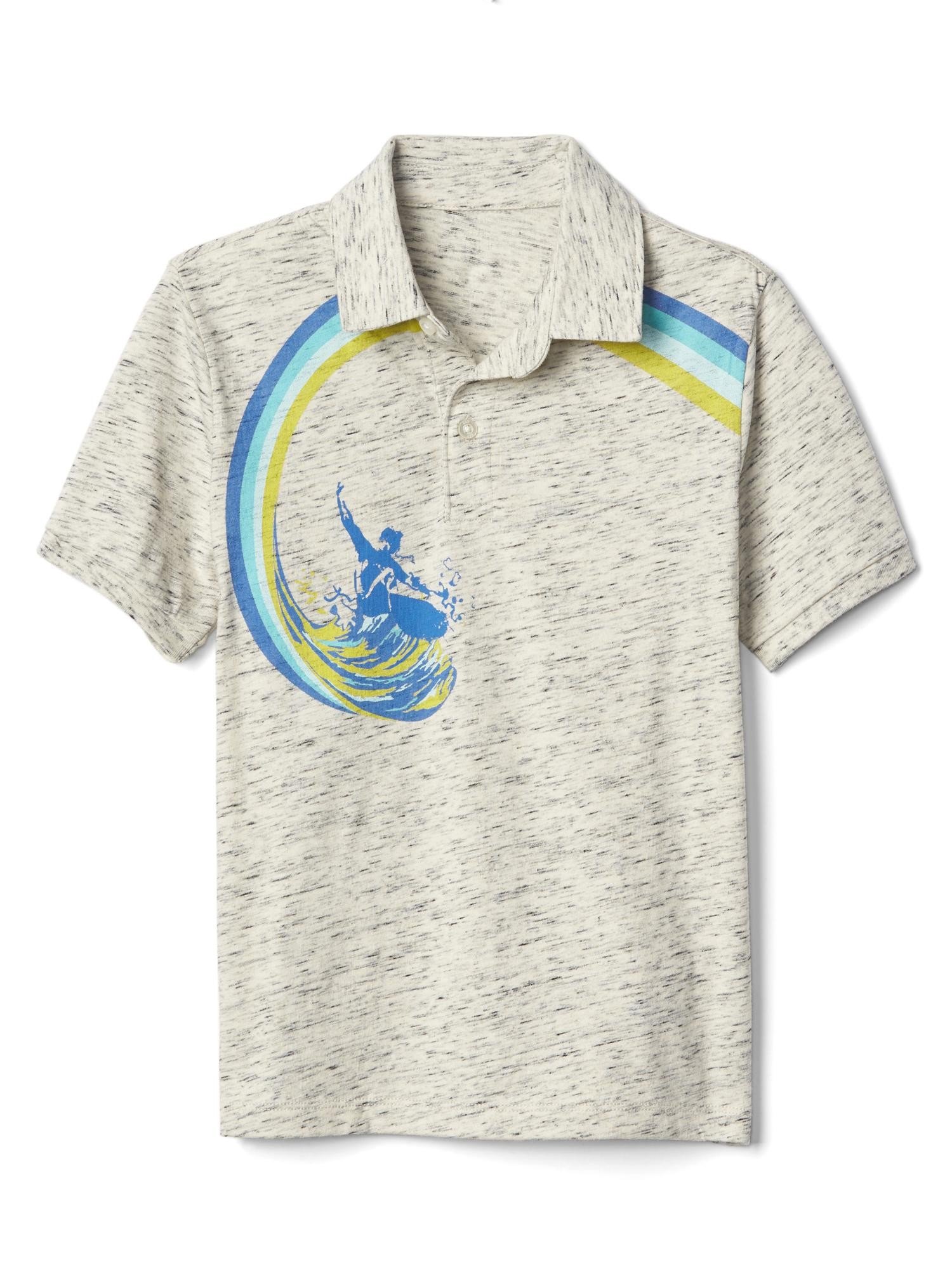 Desenli polo yaka t-shirt product image
