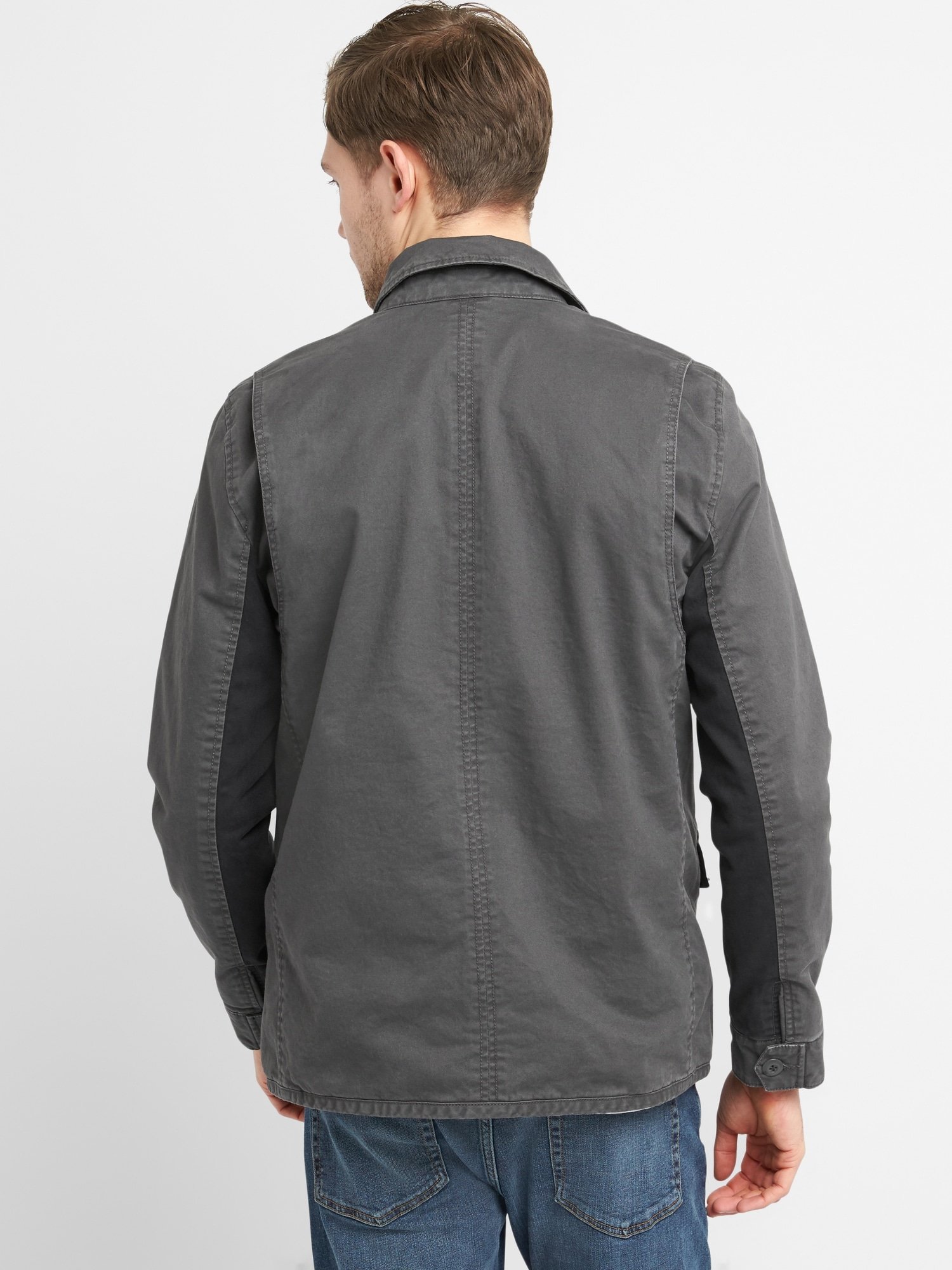 İç astarı desenli cepli ceket product image