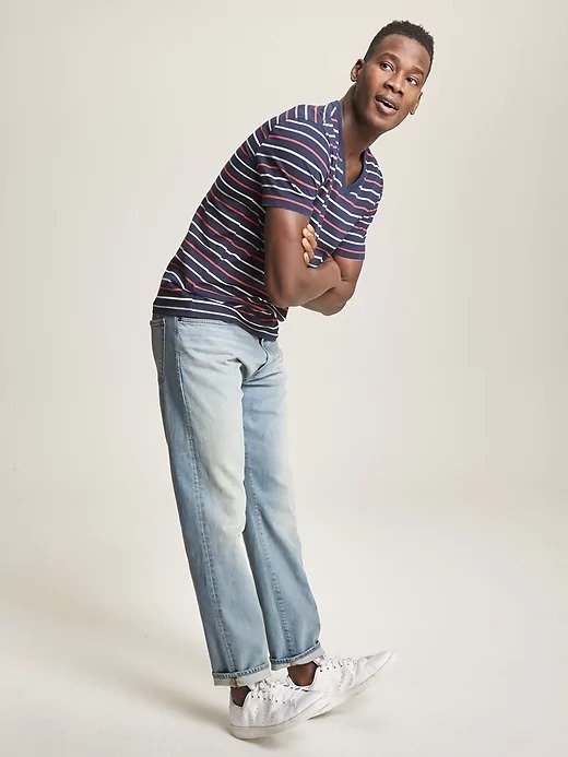 Açık renk yıkamalı GapFlex athletic jean pantolon product image