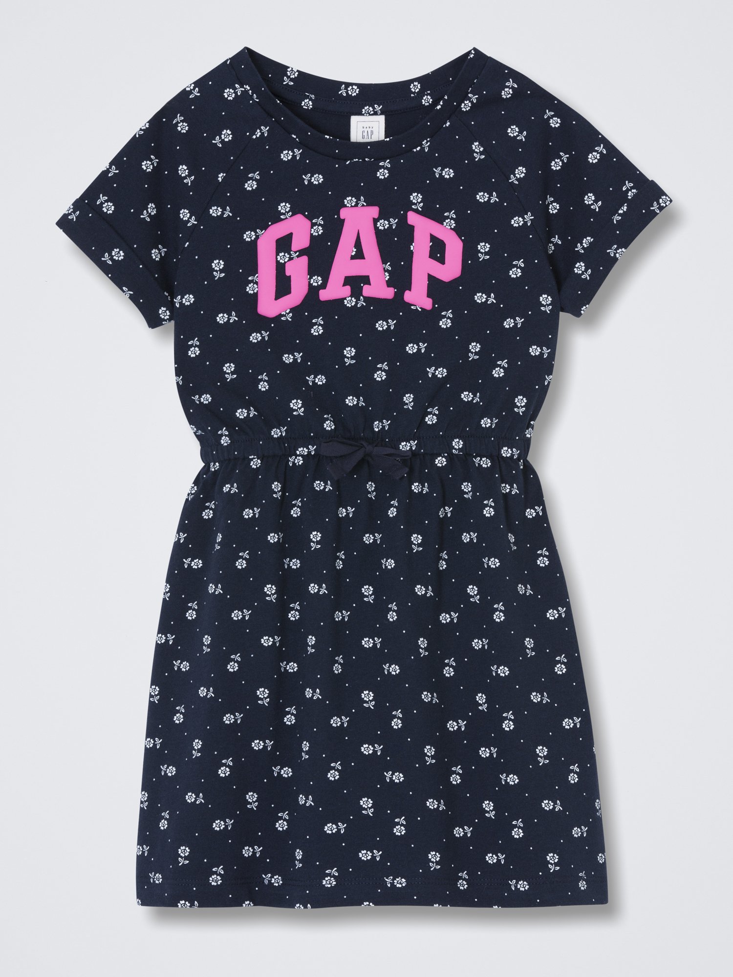 Desenli Gap logo kısa kollu elbise product image