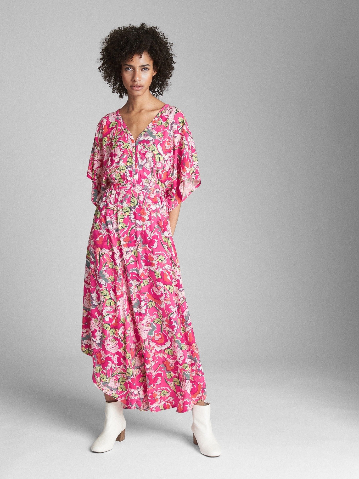 Kimono kollu maxi elbise product image