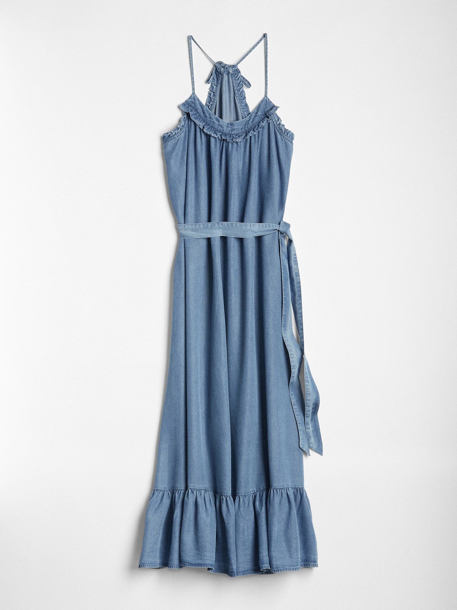 Fırfırlı Tencel™ maxi elbise product image