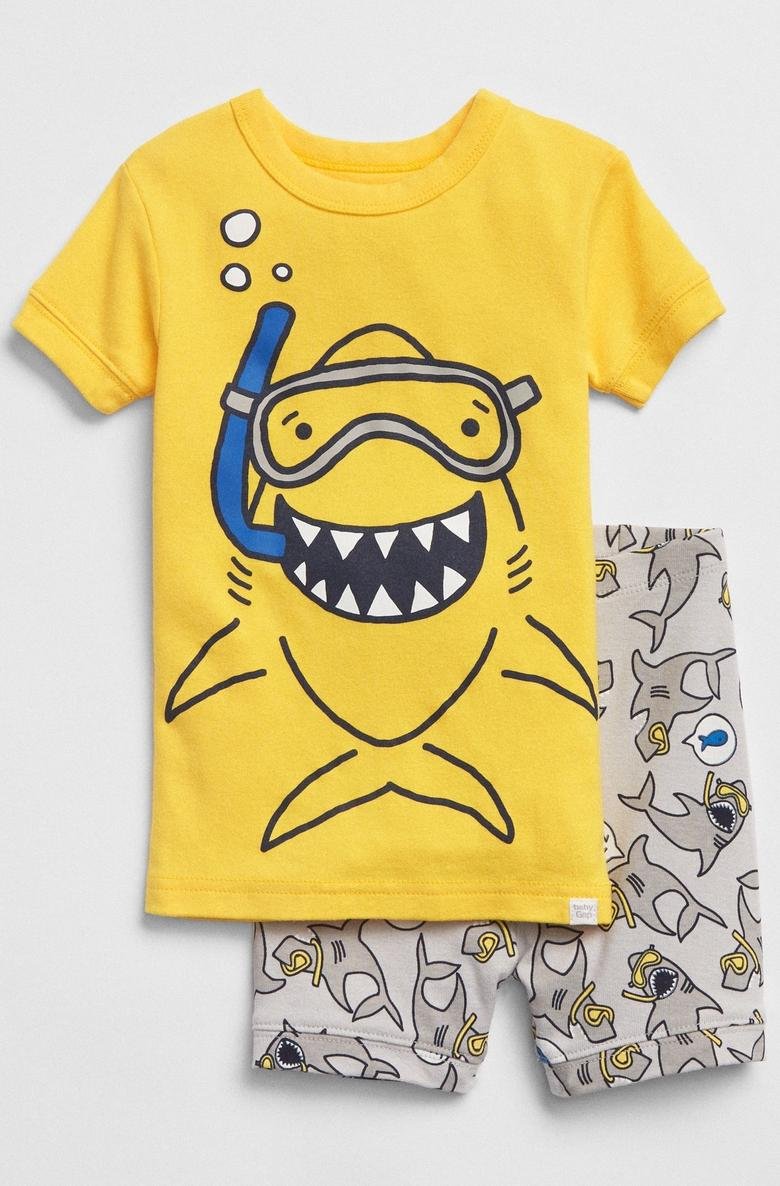  Köpek balığı desenli pijama takımı