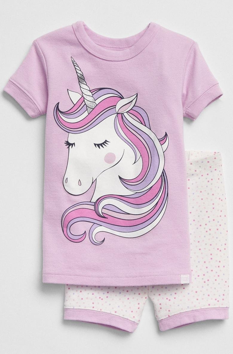  Unicorn desenli pijama takımı
