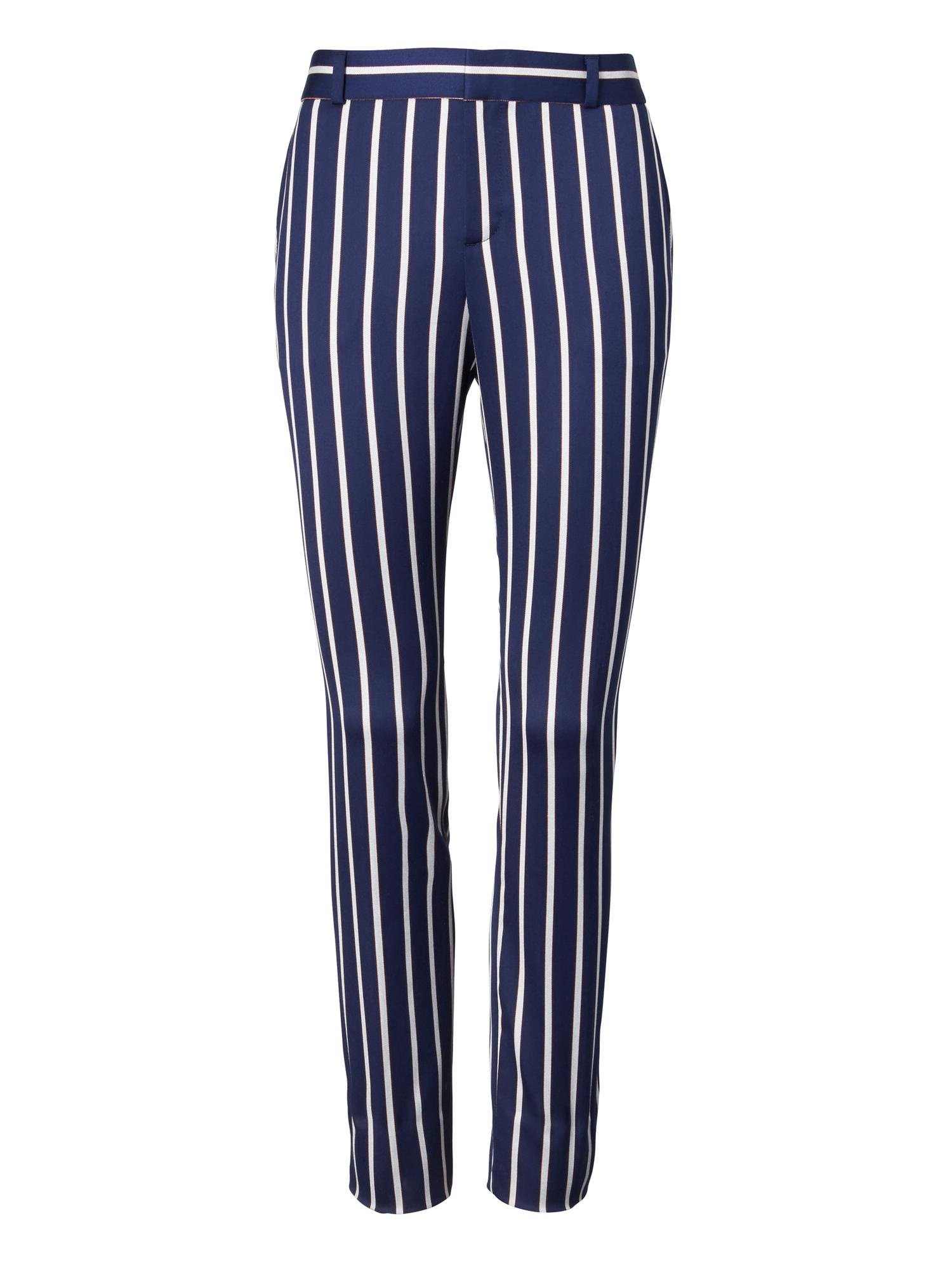 Ryan Slim Straight-Fit Çizgili Pantolon product image