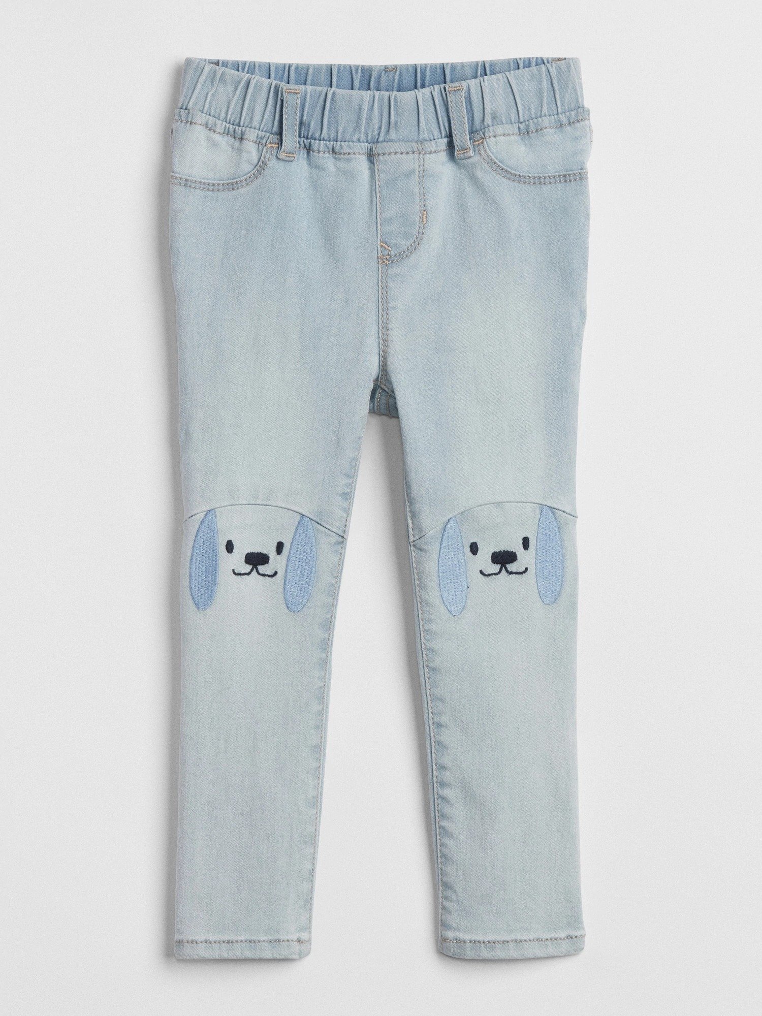 Dizleri baskılı tayt jean pantolon product image