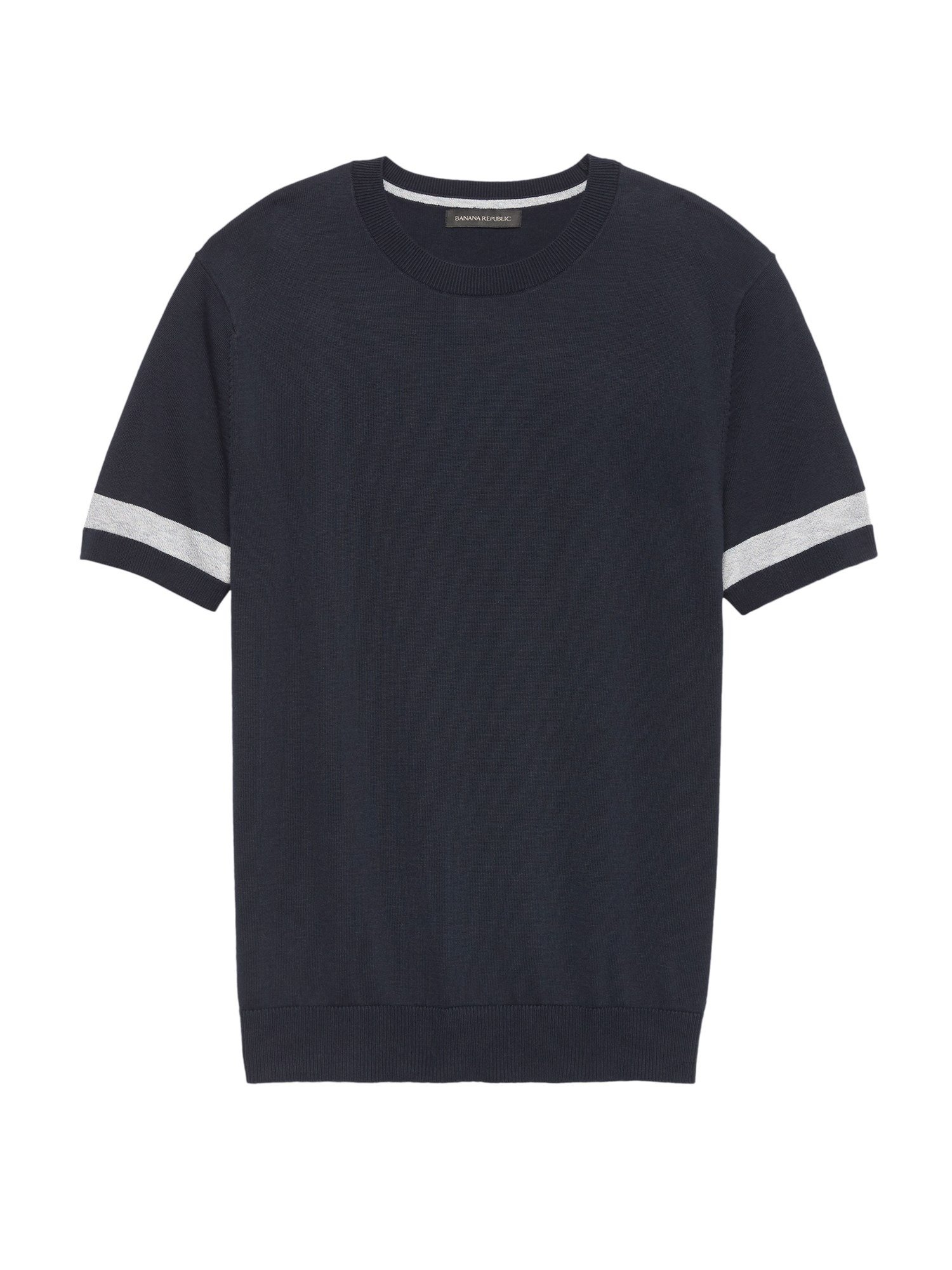 SUPIMA® Çizgili Sıfır Yaka T-Shirt product image
