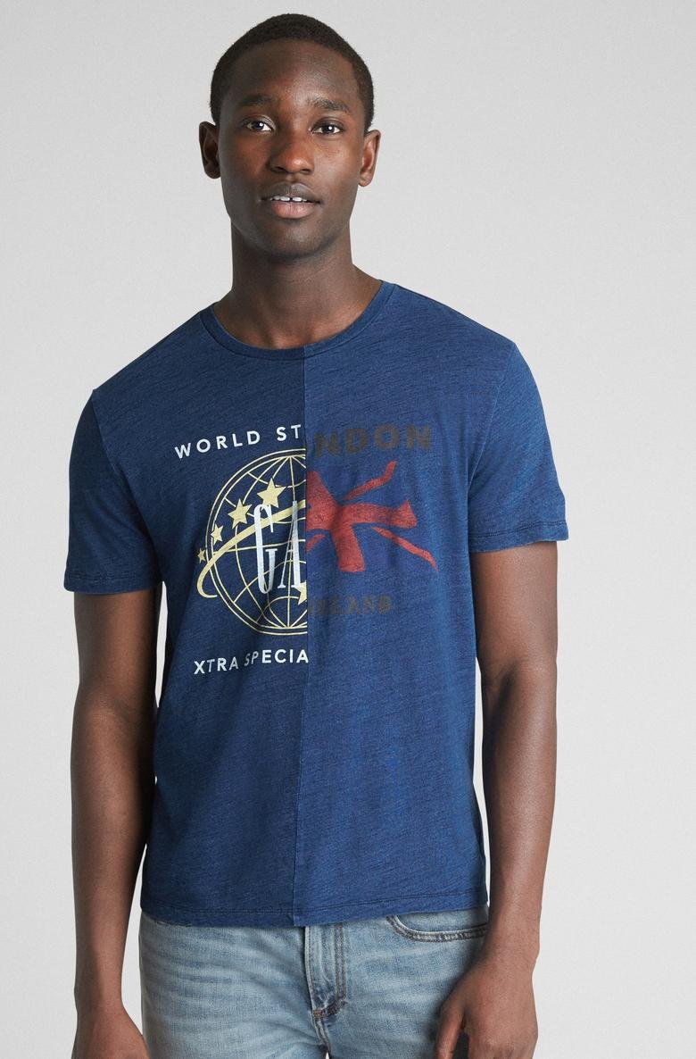  Logo Global Remix Baskılı Kısa Kollu T-Shirt