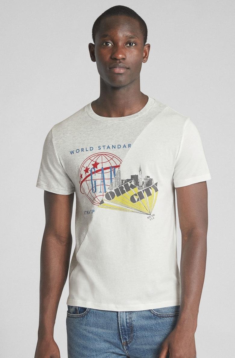  Logo Global Remix Baskılı Kısa Kollu T-Shirt