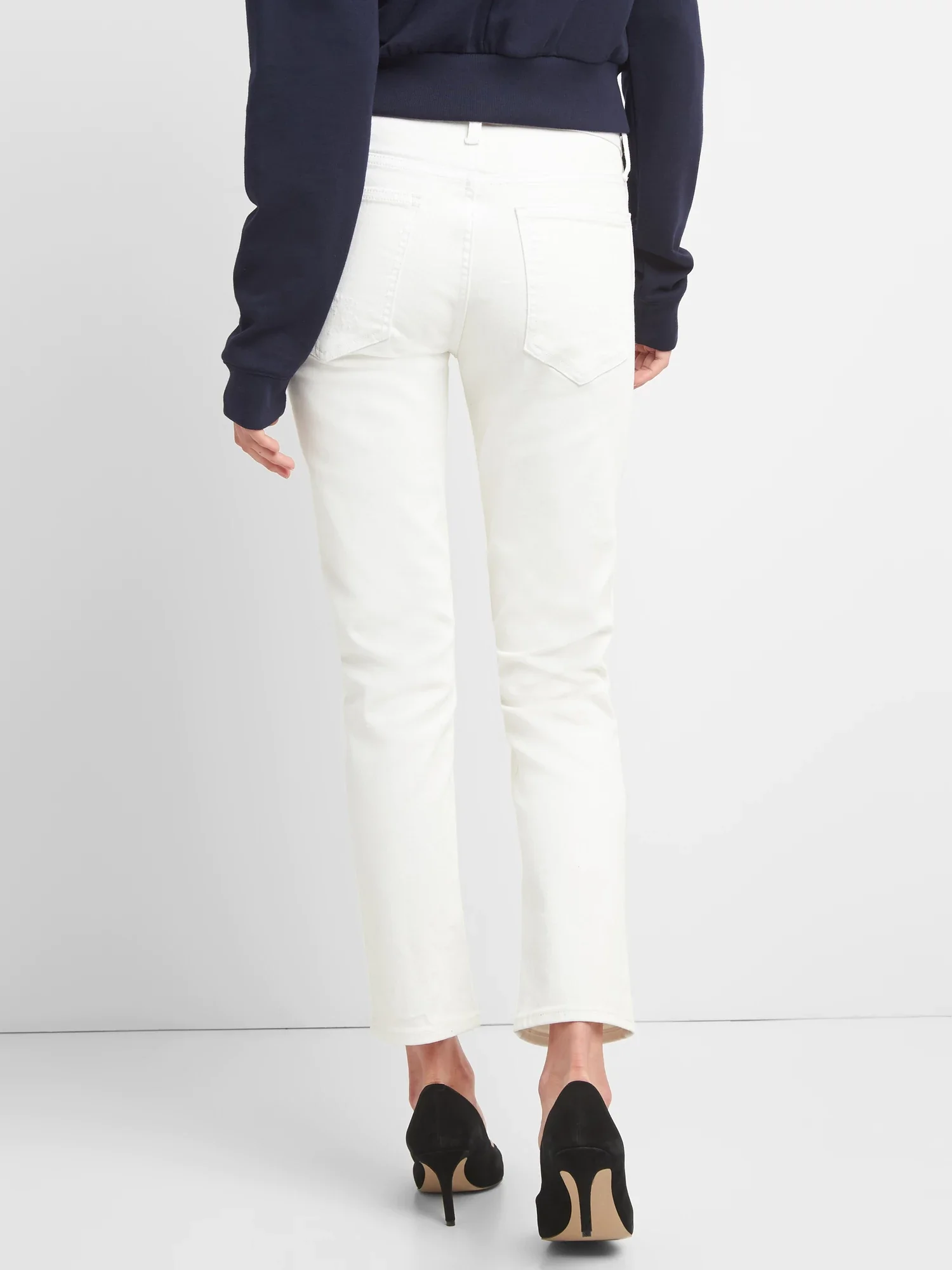 Yüksek Belli Slim Straight Jean Pantolon product image
