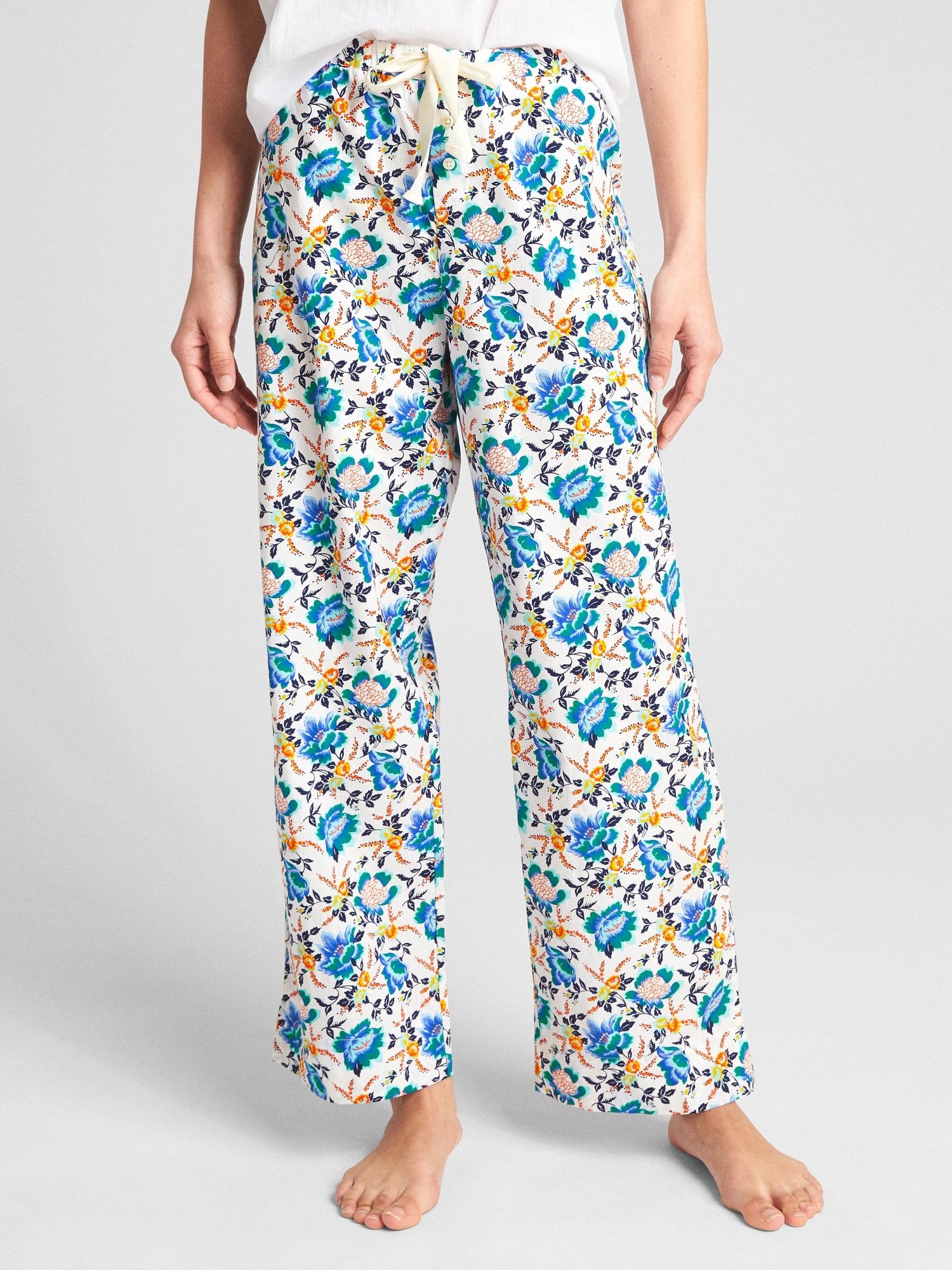 Desenli poplin pijama altı product image