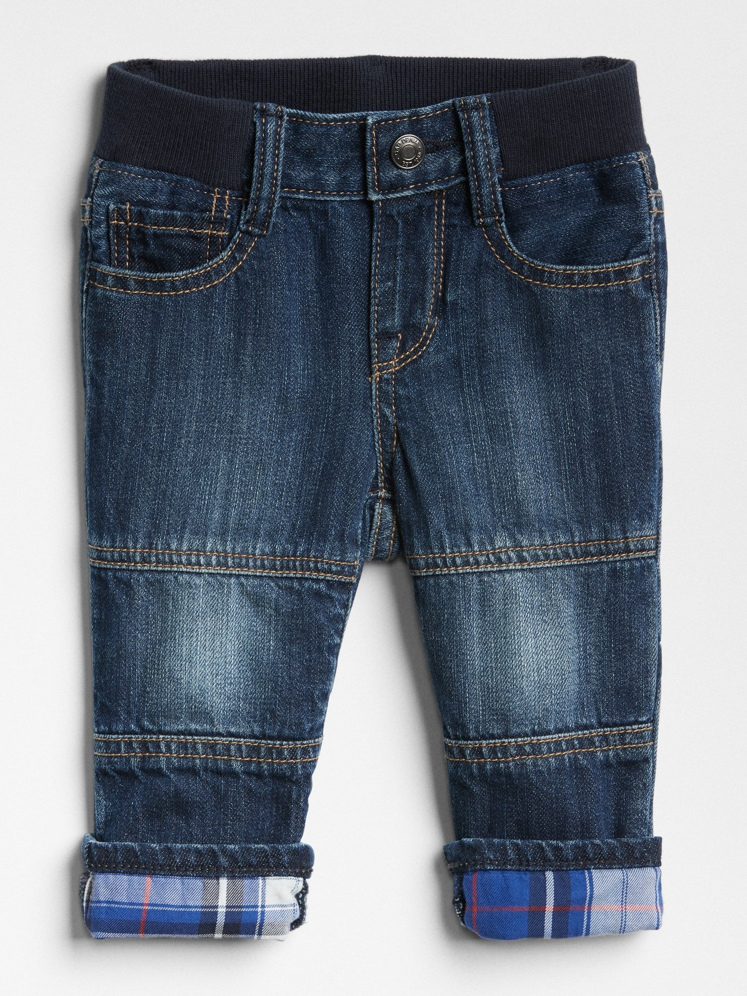 Ekose Astarlı Straight Jean Pantolon product image