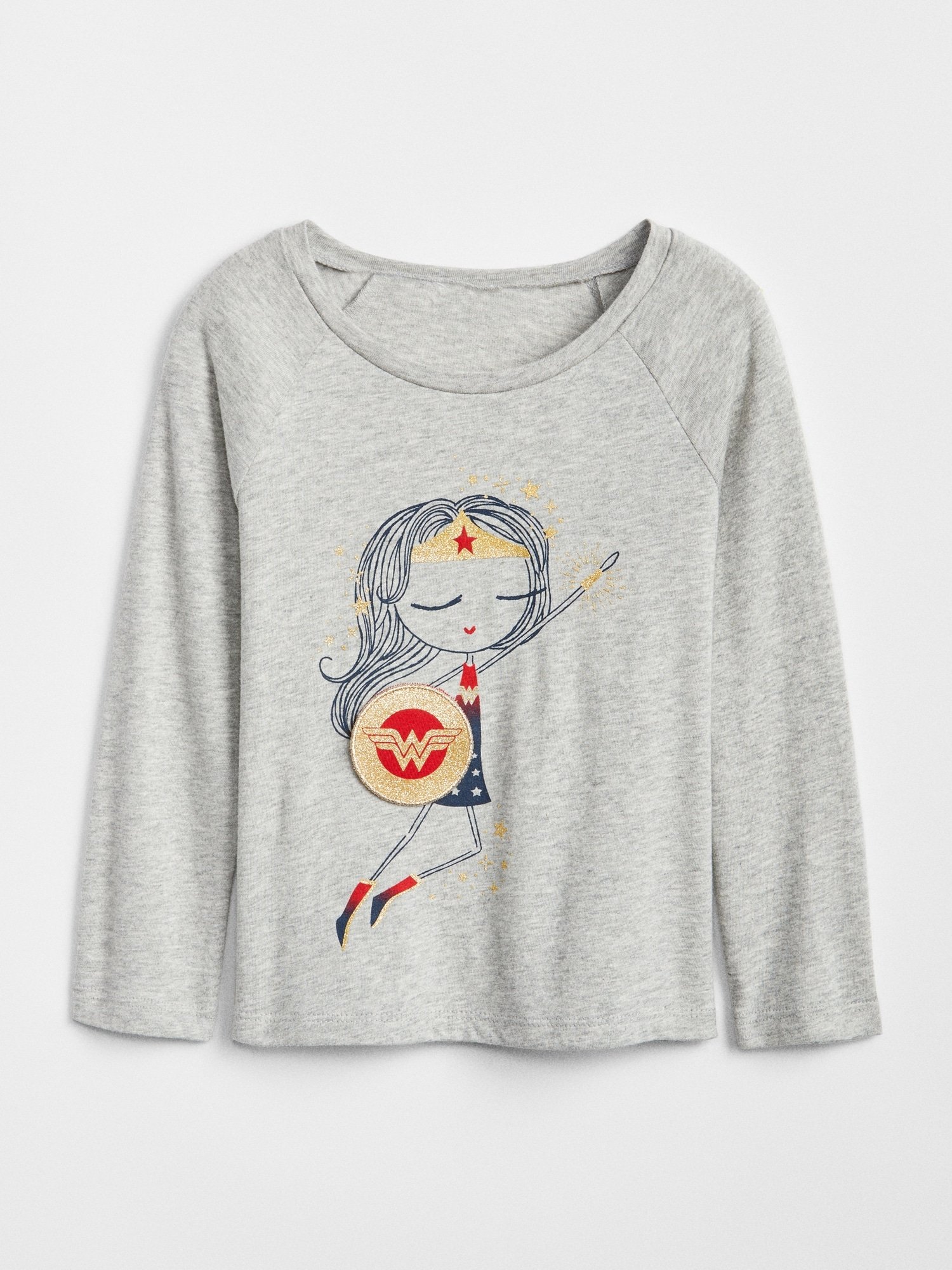 babyGap | DC™ Wonder Woman Pullu Baskılı T-Shirt product image