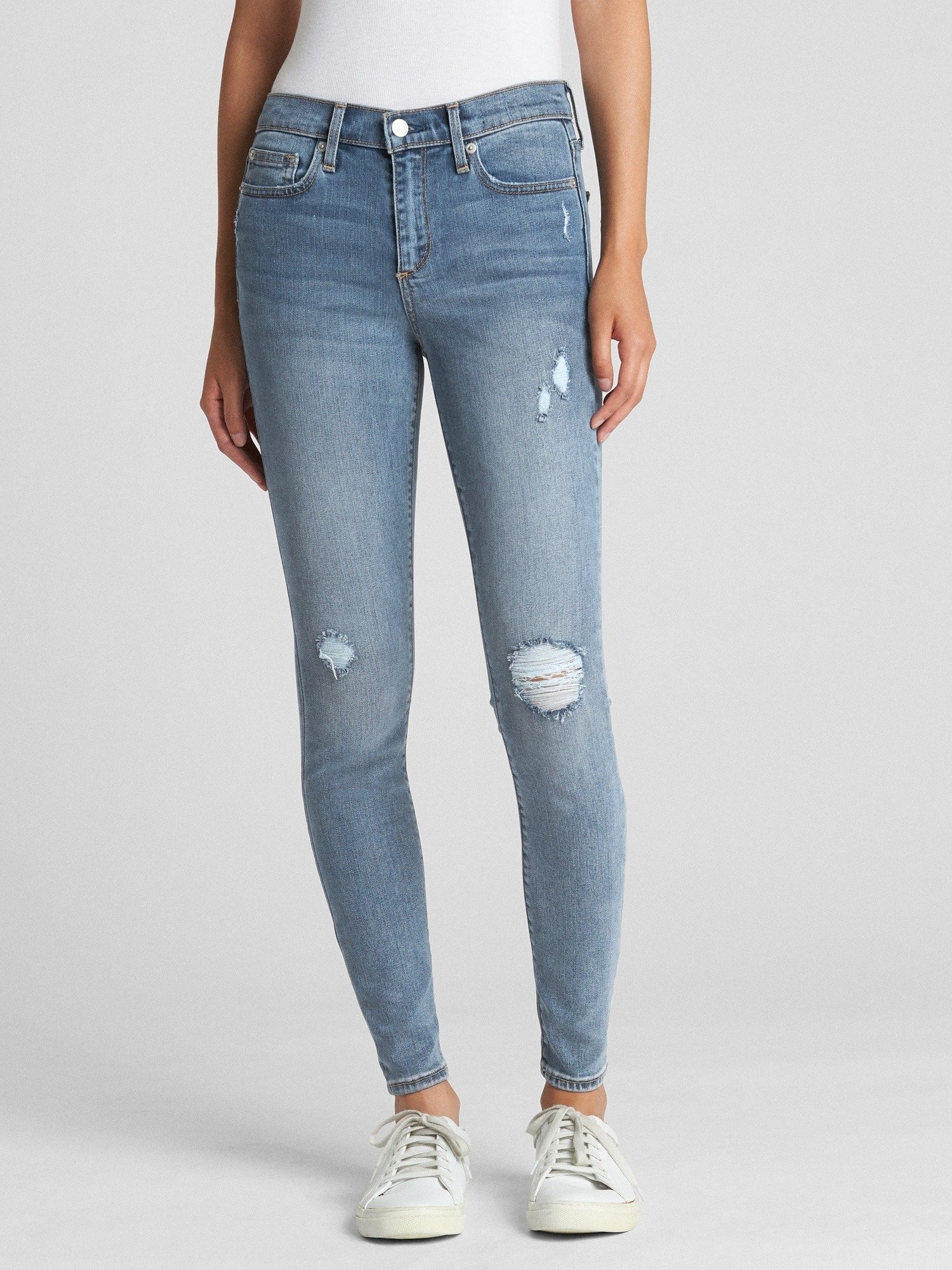 Havlu Kumaş Orta Belli True Skinny Jean Pantolon product image