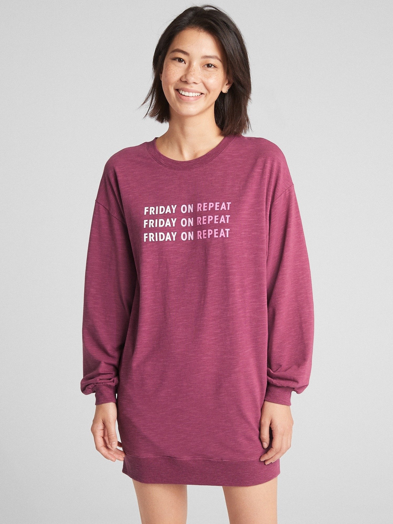 Baskılı Sweatshirt Elbise product image