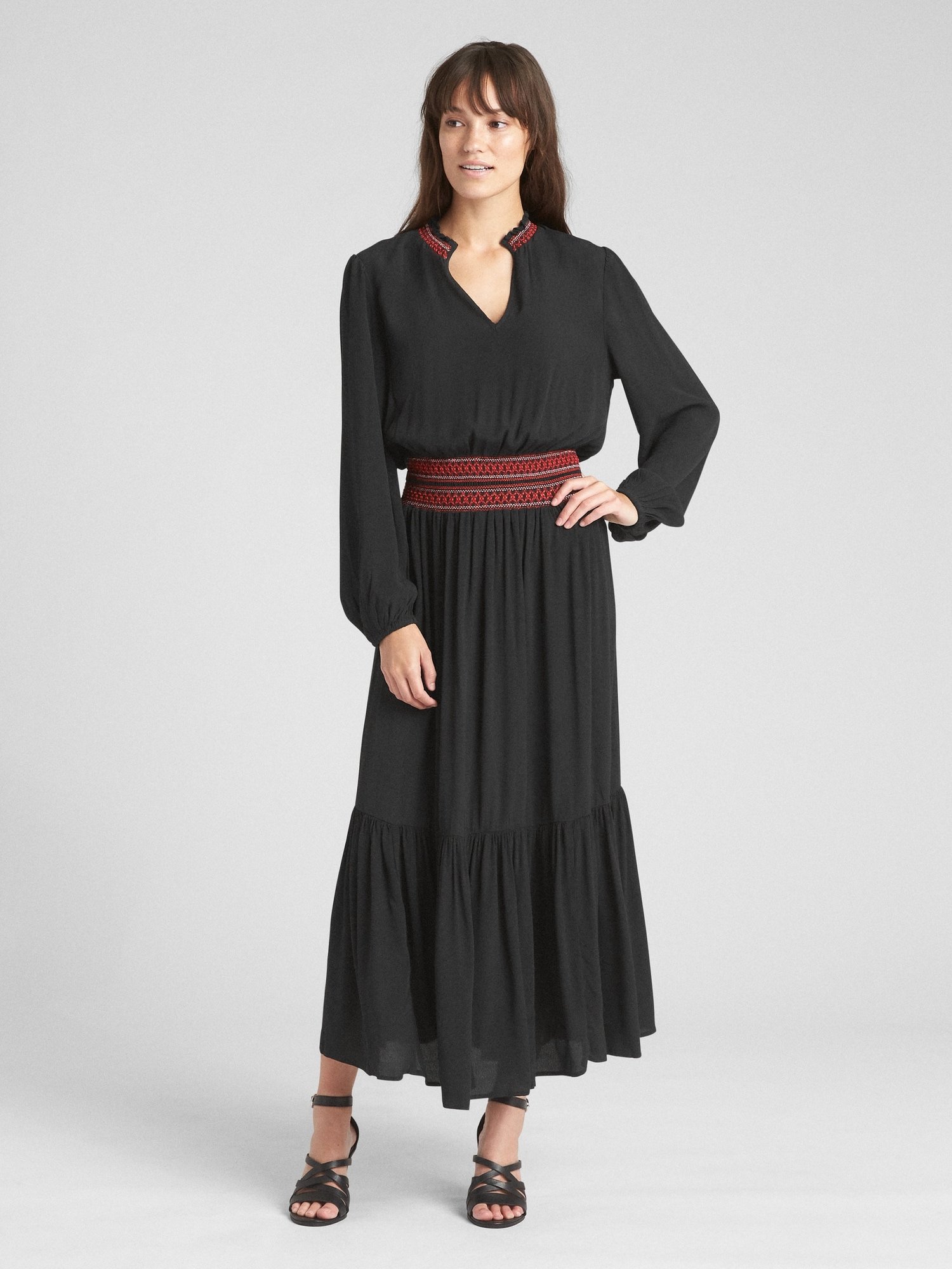 Uzun Kollu Maxi Elbise product image