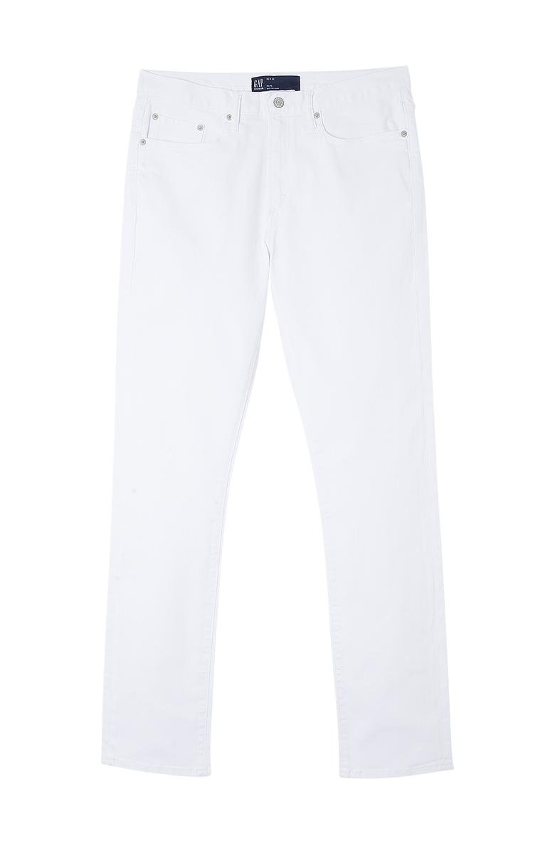  Beyaz Yıkamalı Slim Fit Jean Pantolon