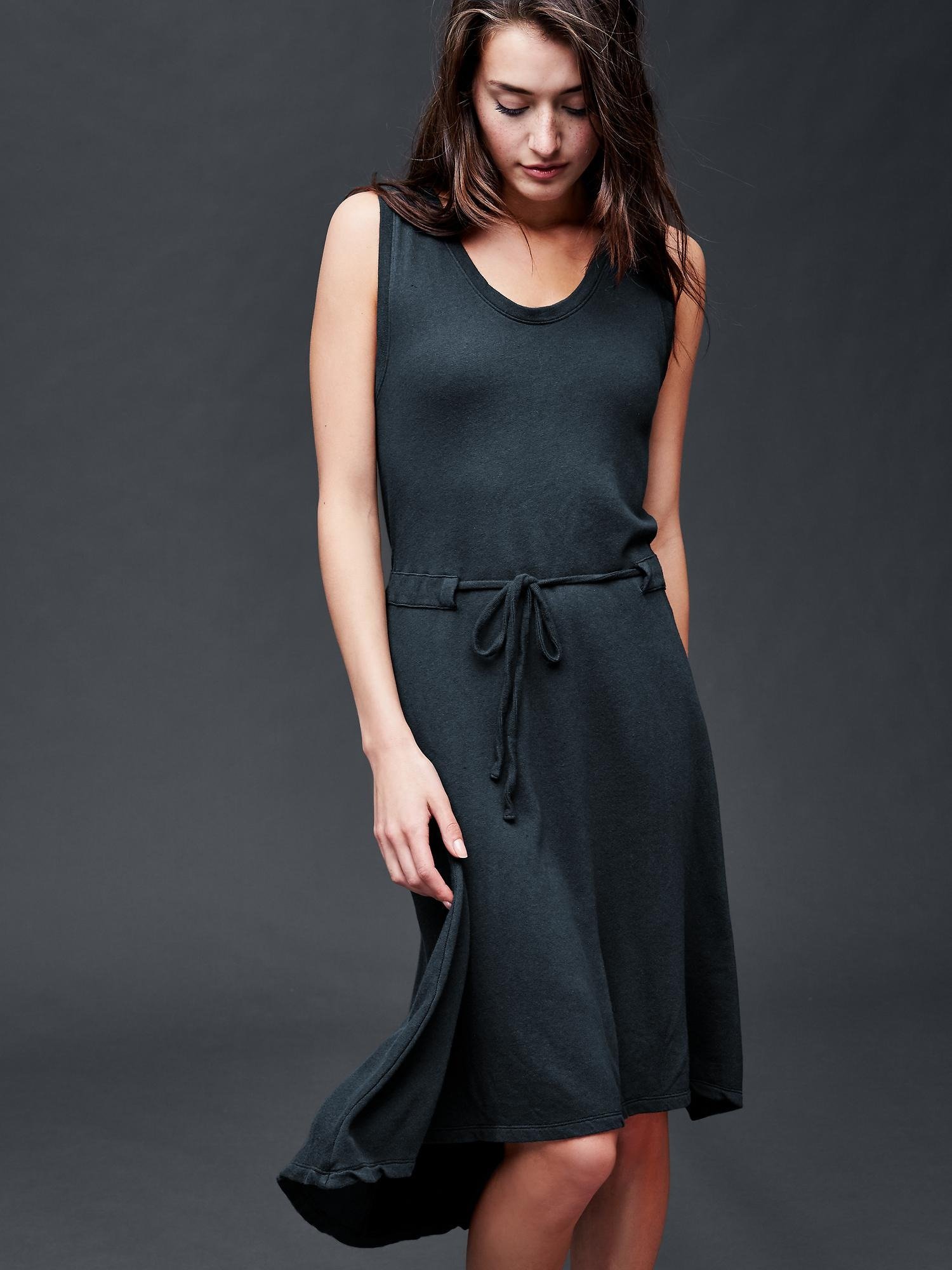 Havlu Kumaşı Kolsuz Elbise product image
