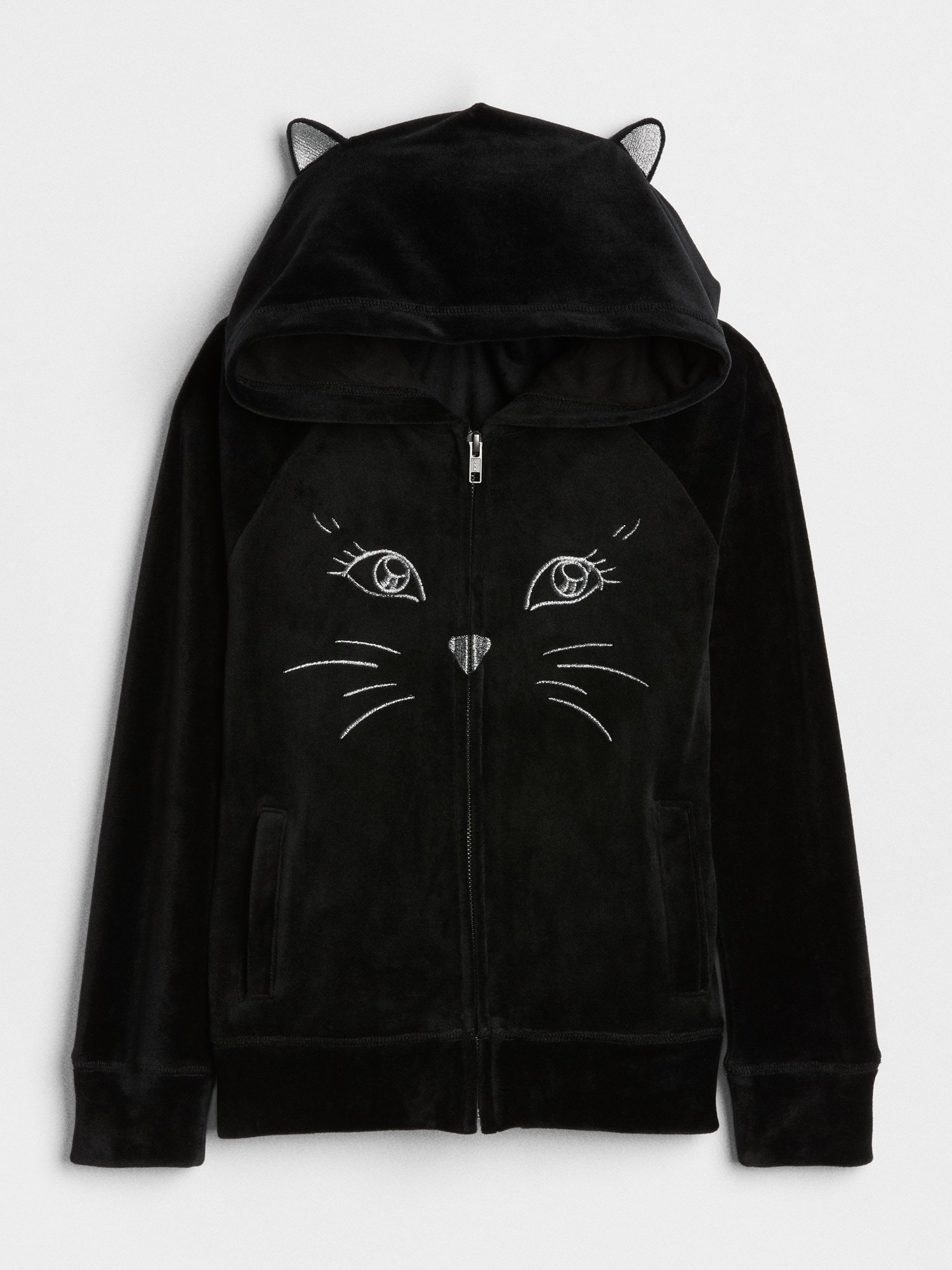 Kedi Baskılı Kapüşonlu Sweatshirt product image