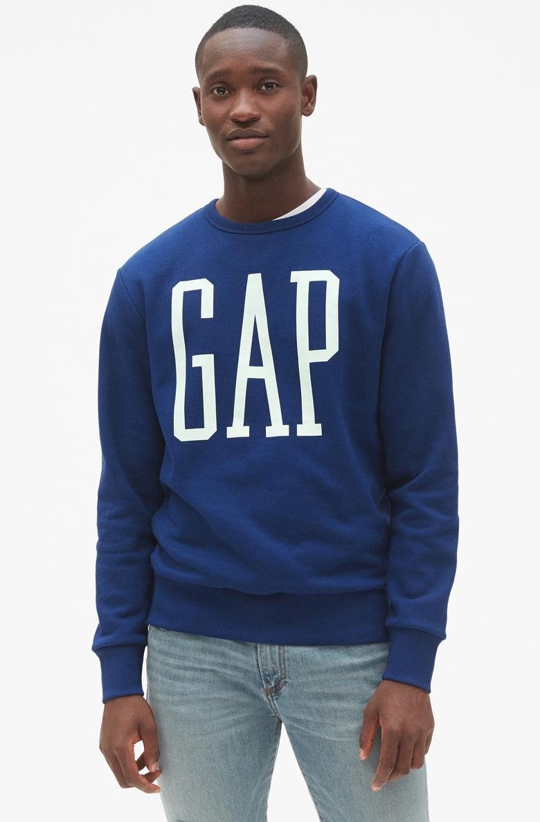  Erkek Gap Logo Sıfır Yaka Sweatshirt