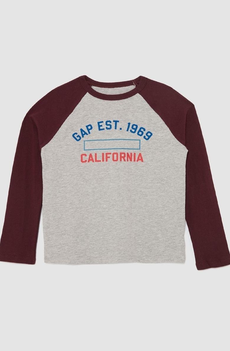  Gap Logo Uzun Reglan Kollu T-Shirt