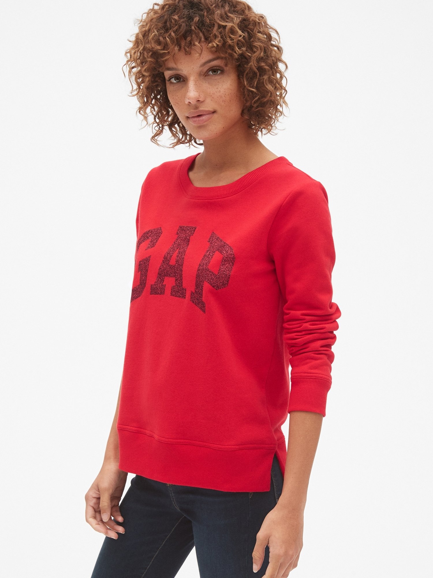 Pırıltılı Gap Logo Sıfır Yaka Sweatshirt product image