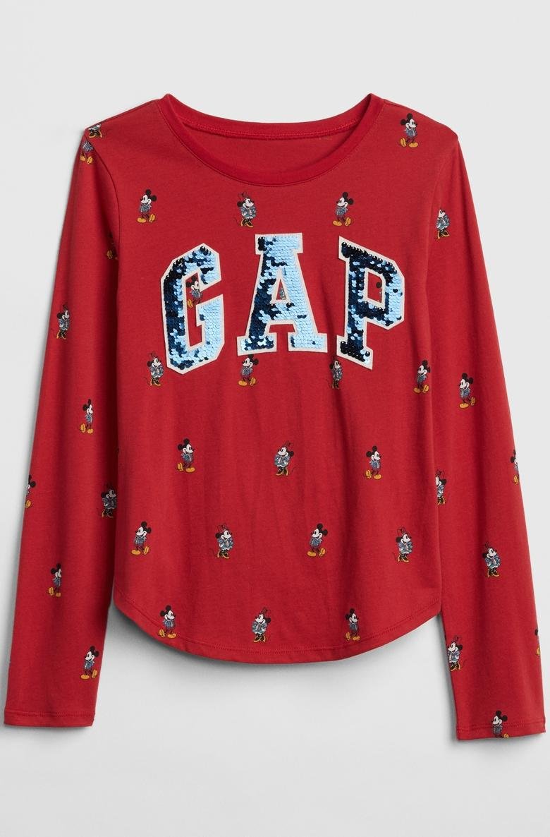  GapKids | Disney Mickey Mouse Değişen Pullu Logolu T-Shirt