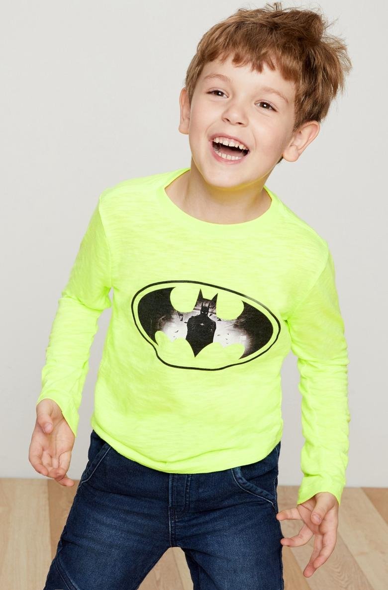  DC™ Super Kahraman Desenli Uzun Kollu T-Shirt