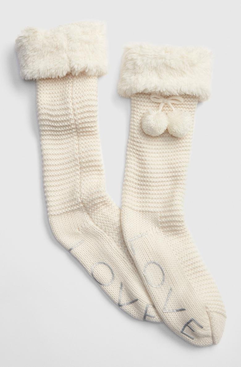  Ponponlu Havlu Kumaş Çorap