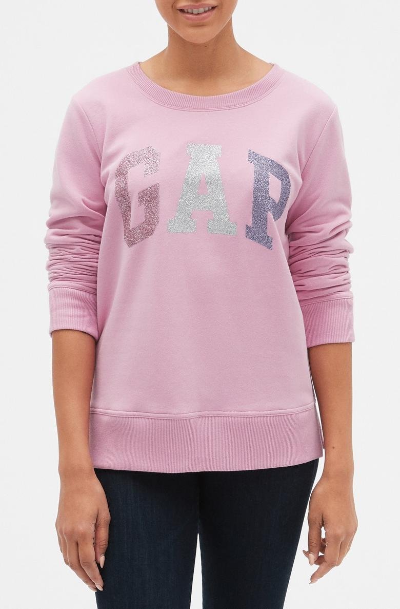  Pırıltılı Gap Logo Sıfır Yaka Sweatshirt