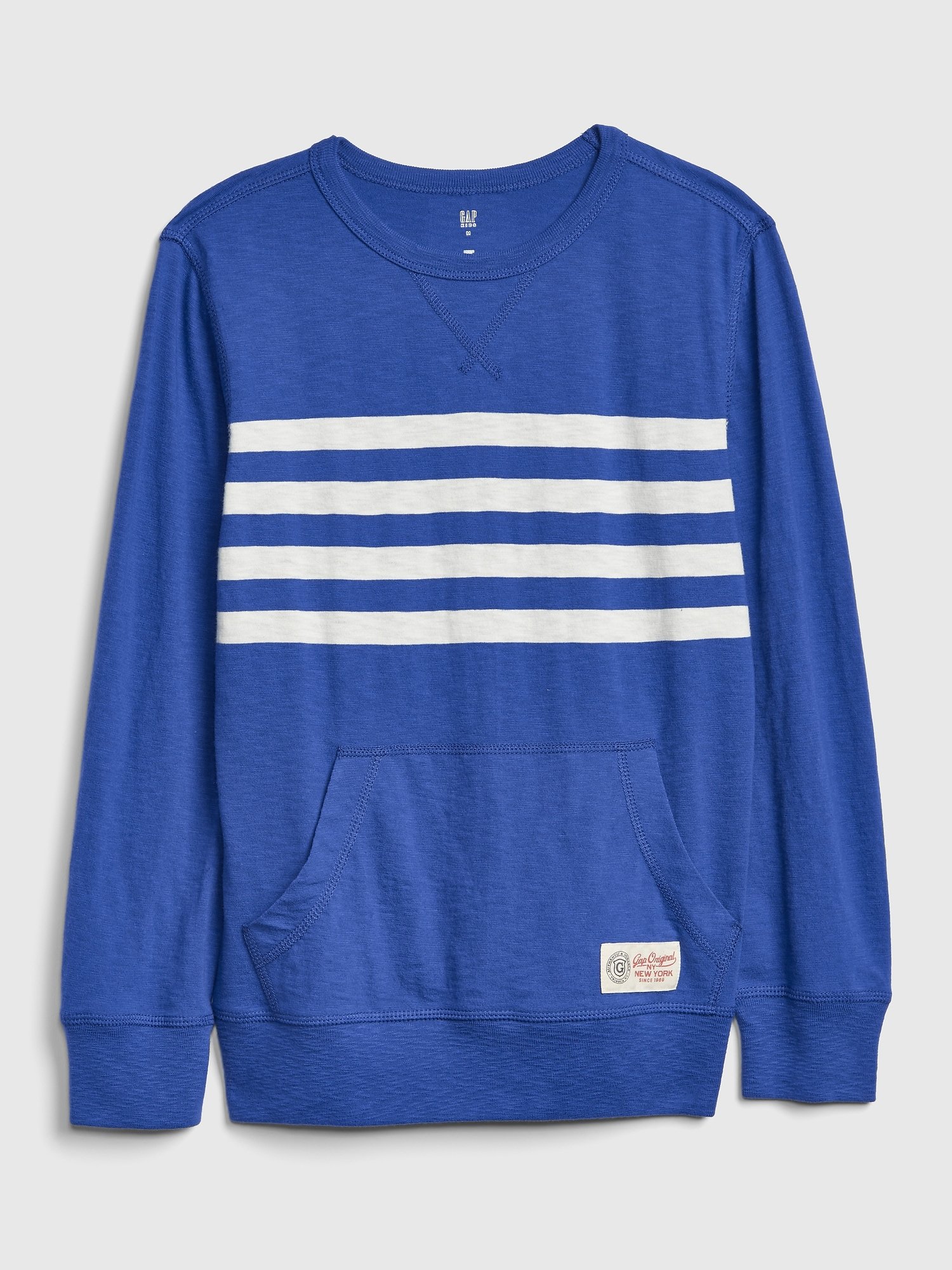Çizgili Sıfır Yaka Sweatshirt product image